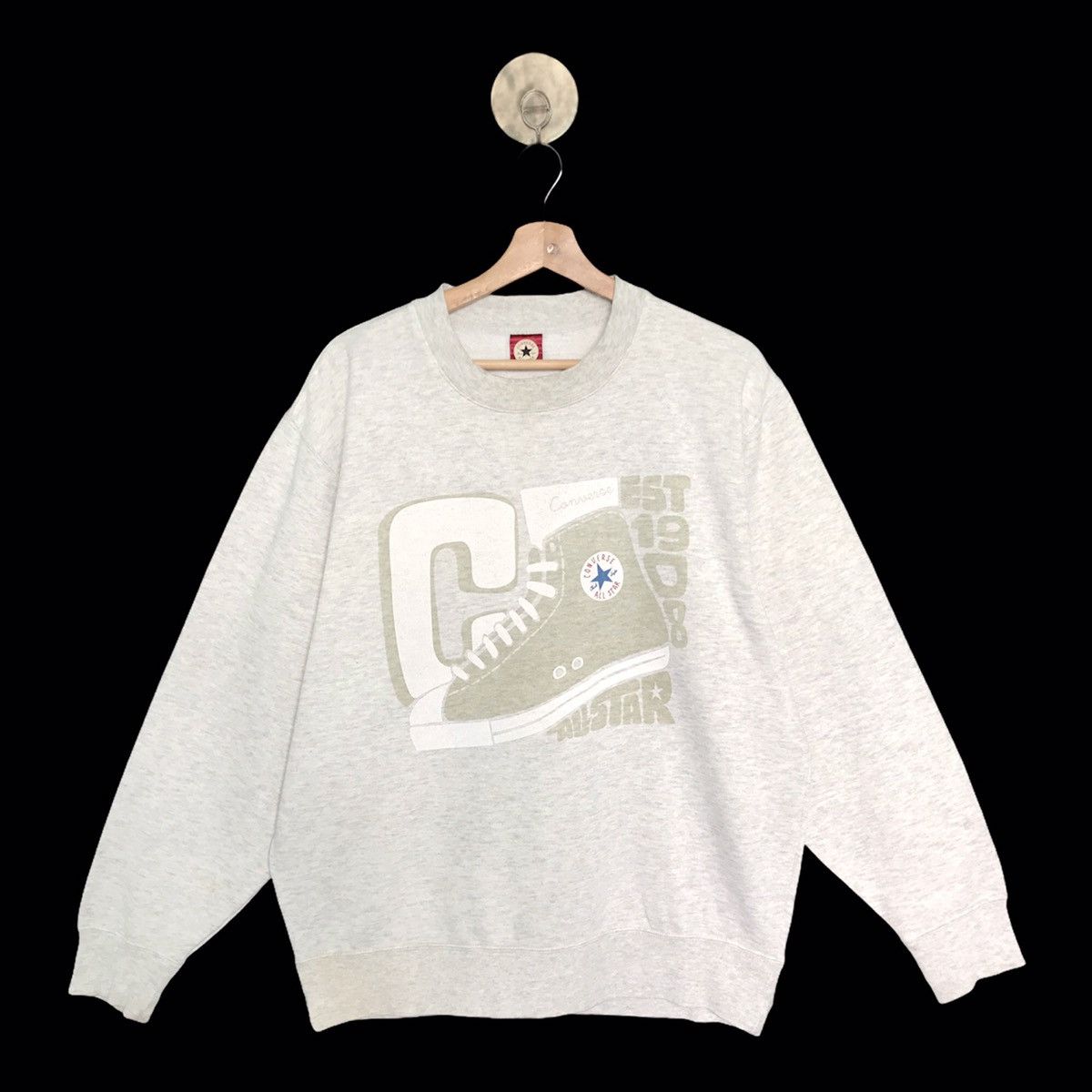 Converse Big Logo Pullover Crewneck Sweatshirt Size L