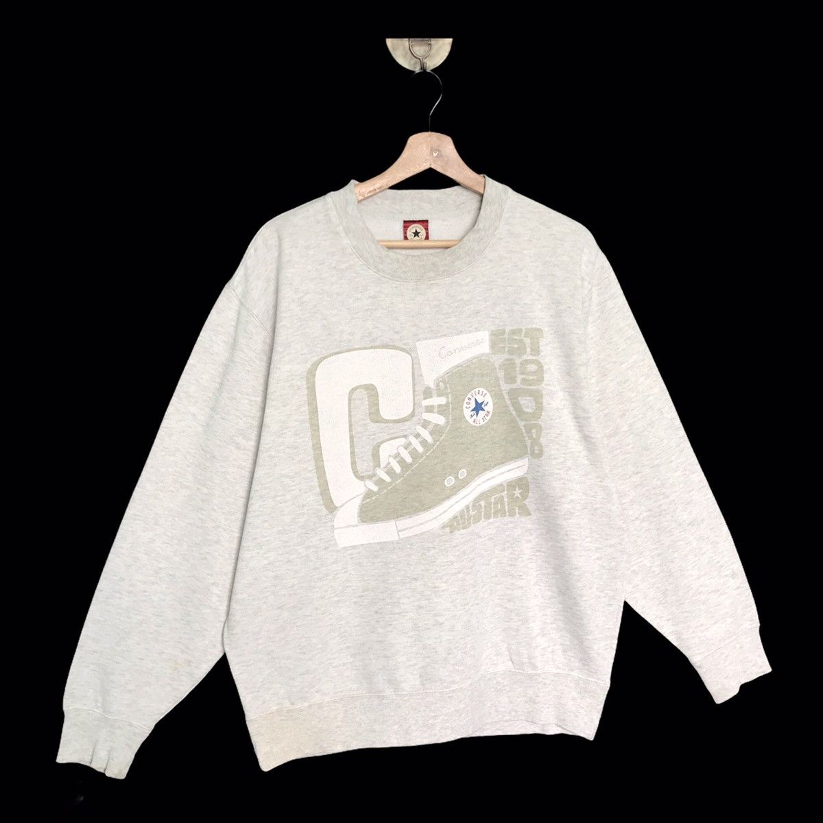 Converse Converse Big Logo Pullover Crewneck Sweatshirt Size L Size US L / EU 52-54 / 3 - 2 Thumbnail