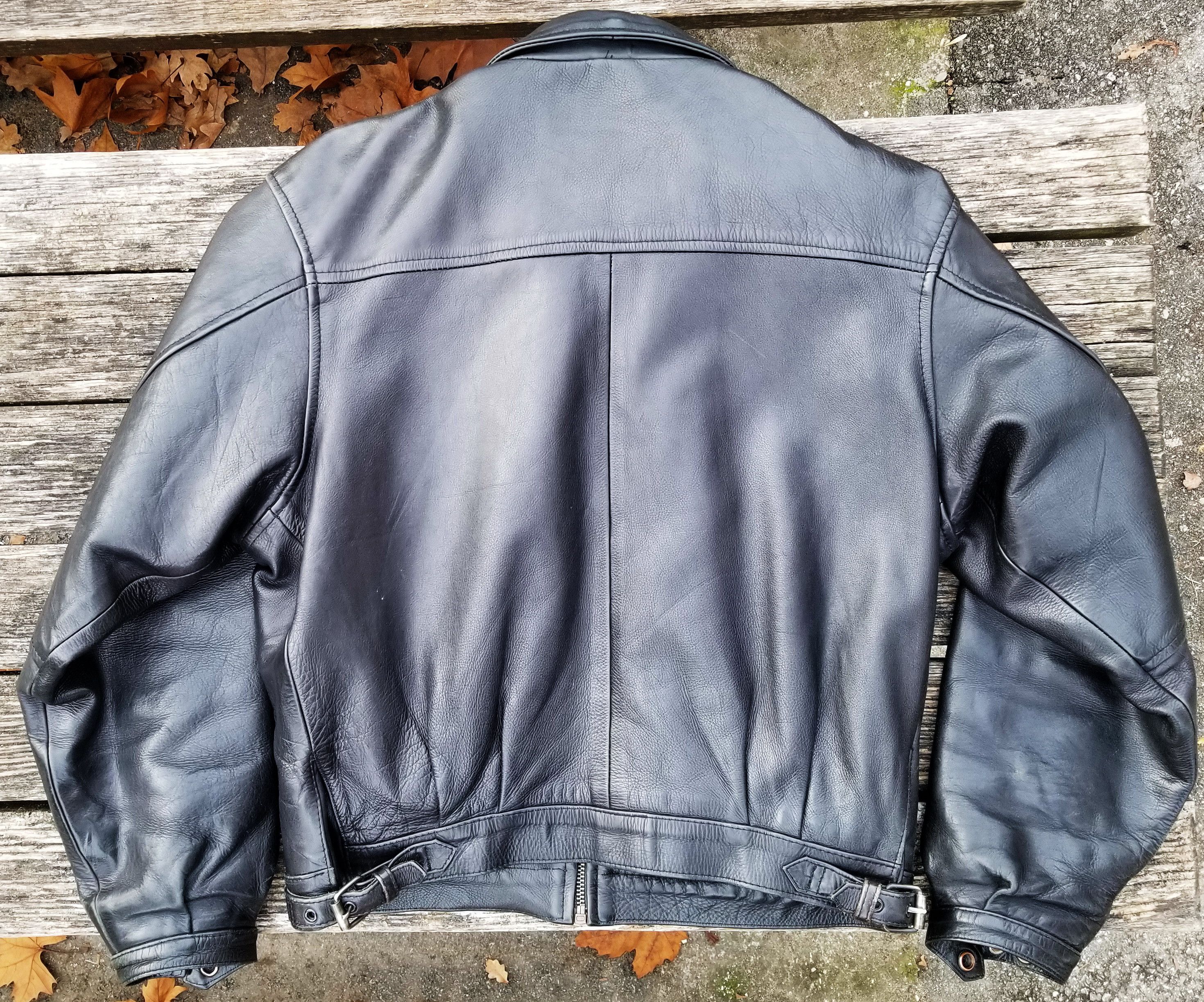 Vintage Oversized Leather Jacket Size US M / EU 48-50 / 2 - 2 Thumbnail