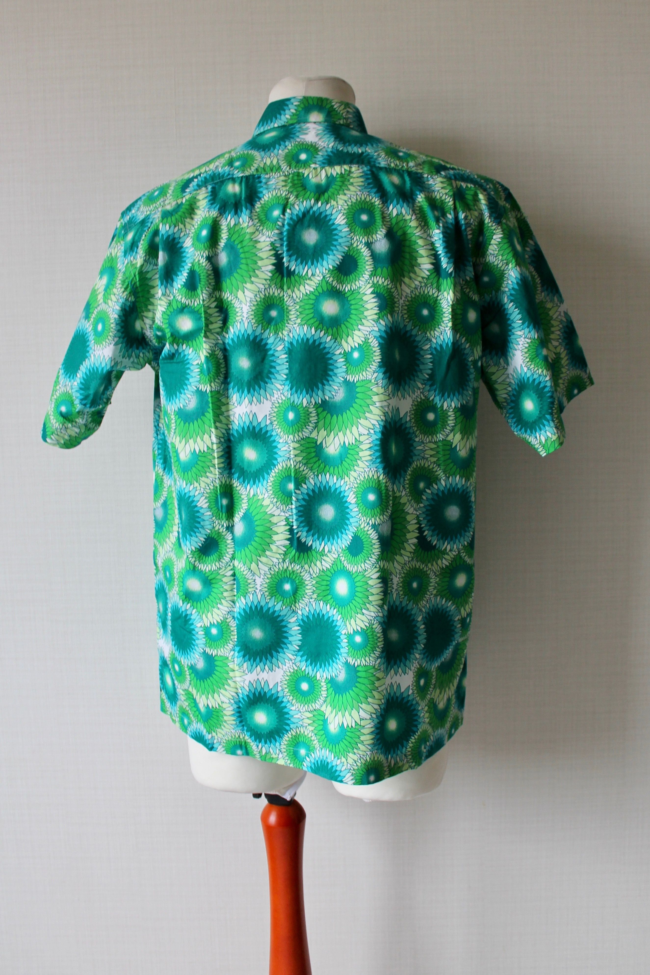 Vintage BOTTICELLI Hawaiian Shirt Floral shirt Green Size US XL / EU 56 / 4 - 9 Thumbnail