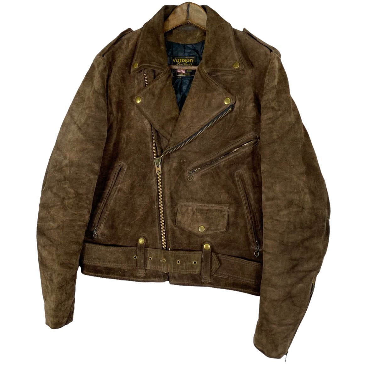 Vanson Leathers Vanson Leathers Heavyweight Washed Suede Rider Jacket Size US M / EU 48-50 / 2 - 3 Thumbnail