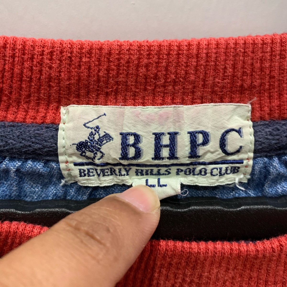 Beverly Hills Polo Club × Vintage BEVERLY HILLS POLO CLUB Sweatshirt big logo Size LL Fits XL Size US XL / EU 56 / 4 - 7 Thumbnail