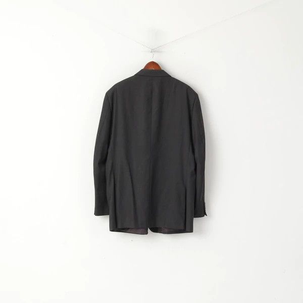 T.M. Lewin TM Lewin Men 48 58 Blazer Charcoal Wool Jacket 6522 Size 48R - 7 Thumbnail