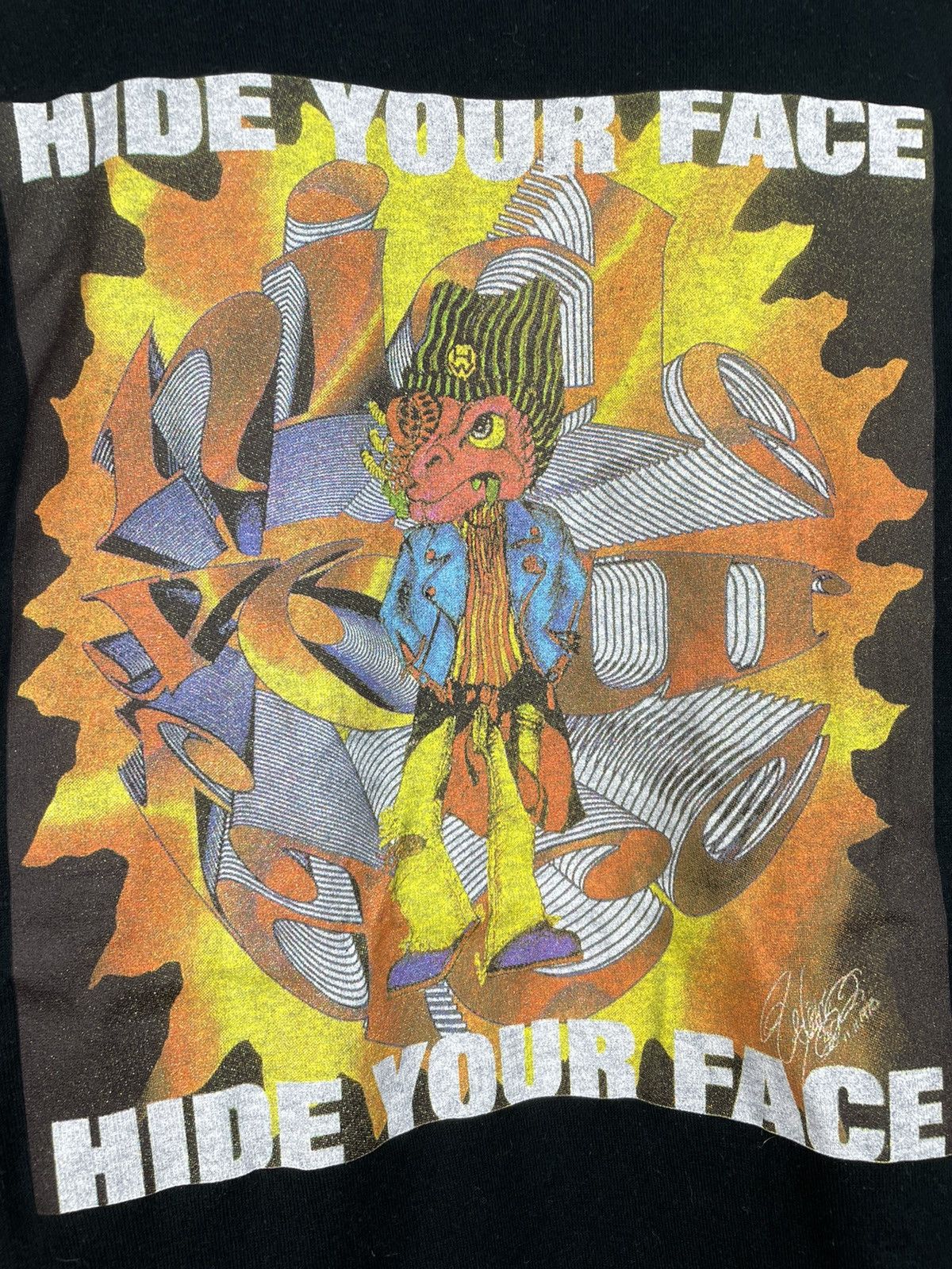 Vintage Vintage 90s Hide your face hide Japan rock band t shirt Size US L / EU 52-54 / 3 - 4 Thumbnail
