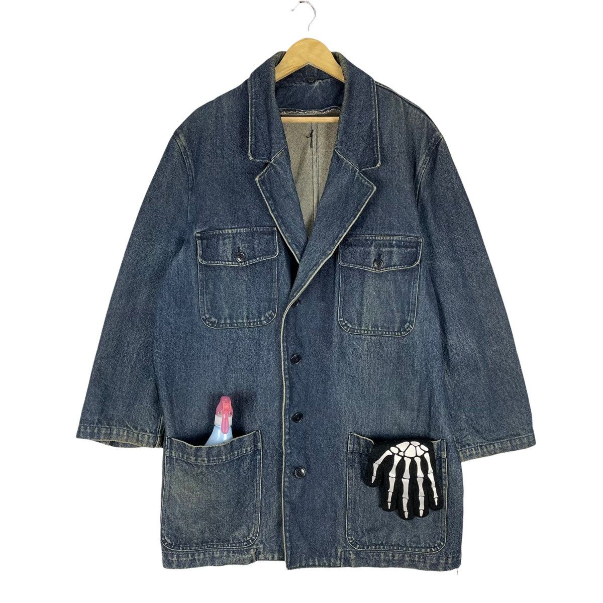 Yohji Yamamoto 🔥YS FOR MEN DENIM BUTTON JACKET Size US L / EU 52-54 / 3 - 1 Thumbnail
