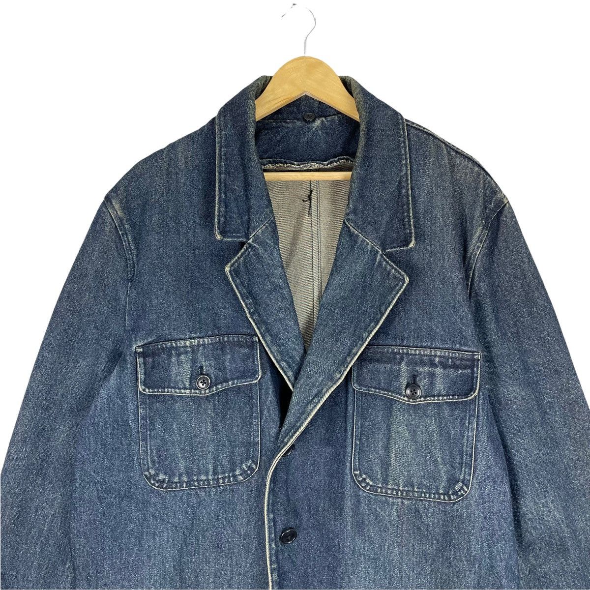 Yohji Yamamoto 🔥YS FOR MEN DENIM BUTTON JACKET Size US L / EU 52-54 / 3 - 3 Thumbnail