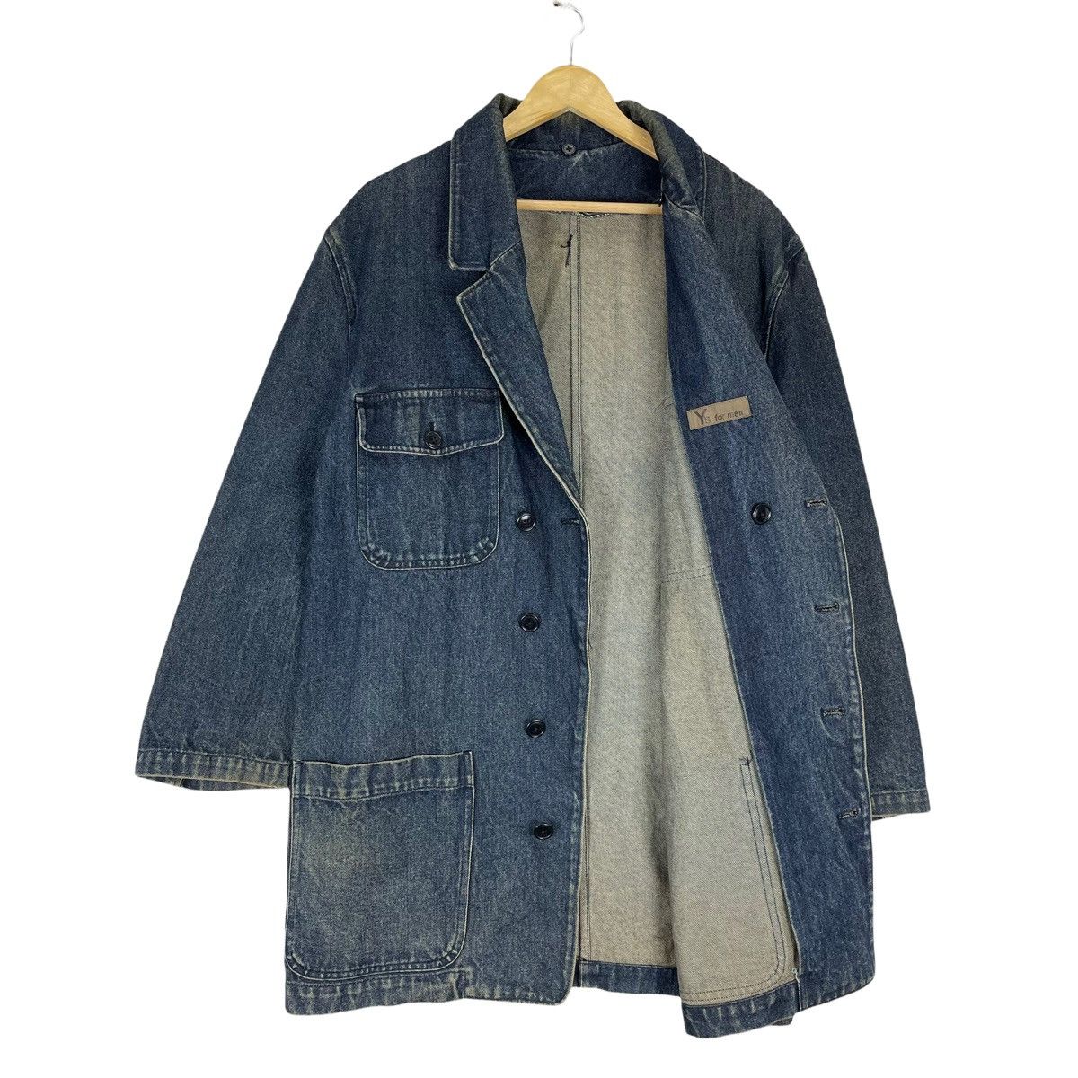 Yohji Yamamoto 🔥YS FOR MEN DENIM BUTTON JACKET Size US L / EU 52-54 / 3 - 7 Thumbnail