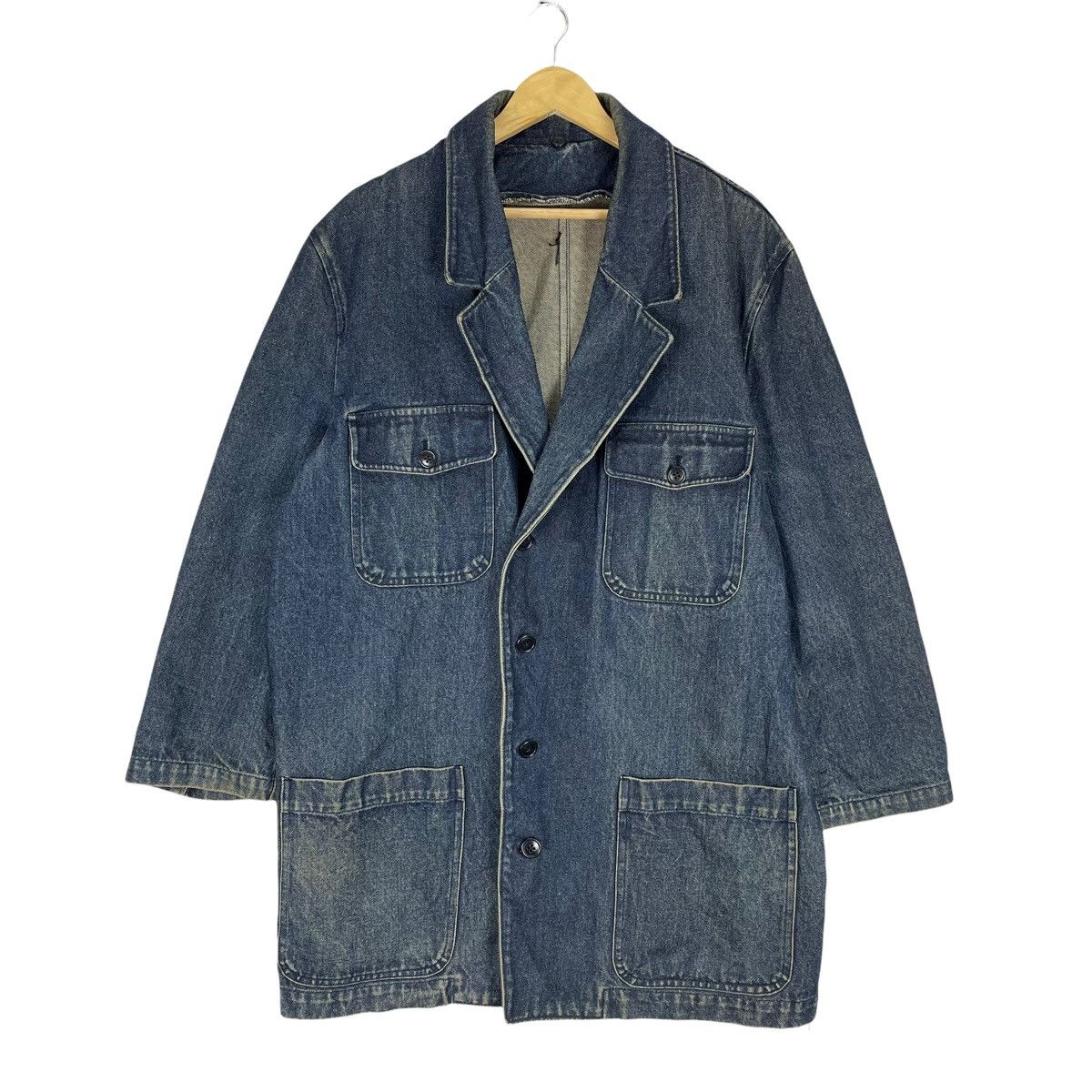 Yohji Yamamoto 🔥YS FOR MEN DENIM BUTTON JACKET Size US L / EU 52-54 / 3 - 2 Thumbnail