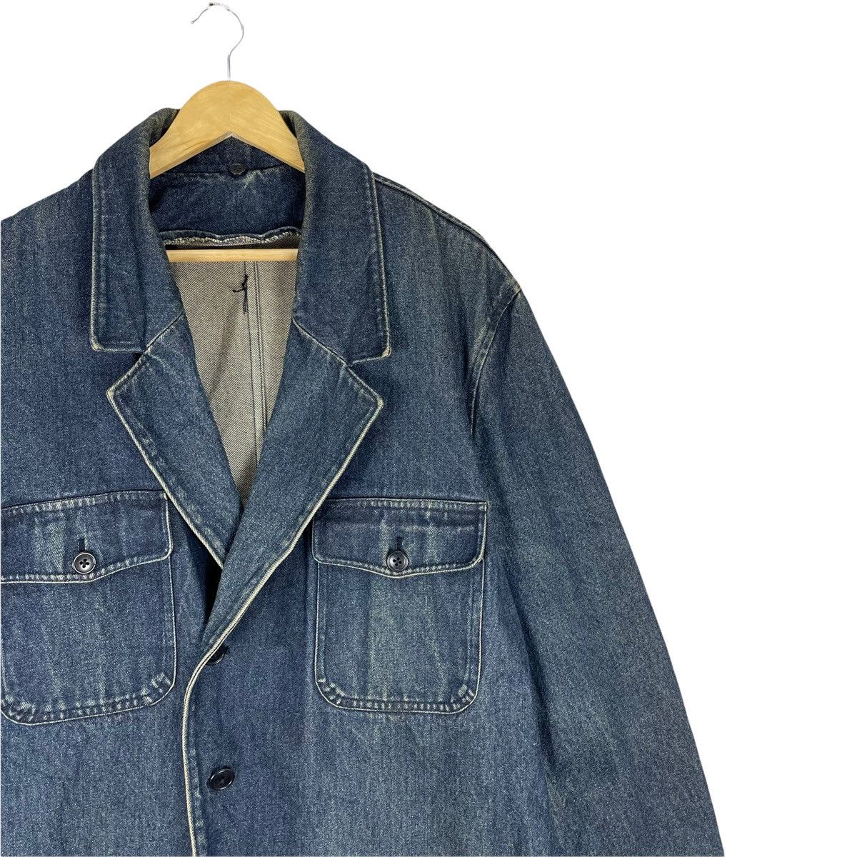 Yohji Yamamoto 🔥YS FOR MEN DENIM BUTTON JACKET Size US L / EU 52-54 / 3 - 4 Thumbnail