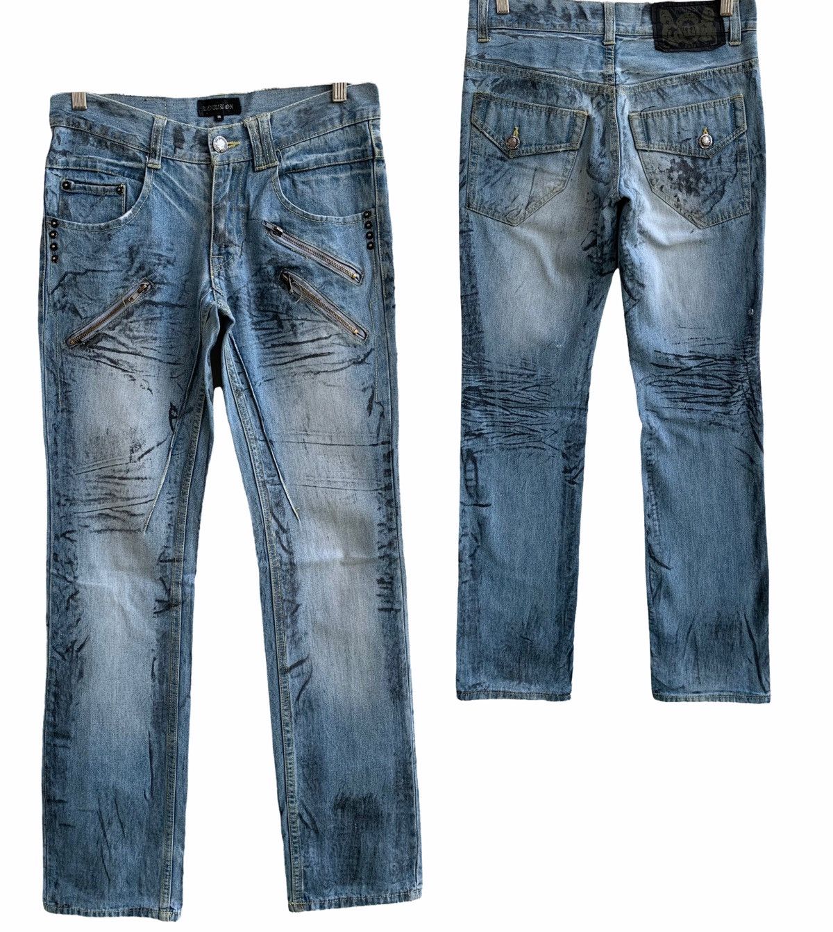 Japanese Brand Japanese Brand Lowbox Distressed Jeans Size US 30 / EU 46 - 1 Thumbnail