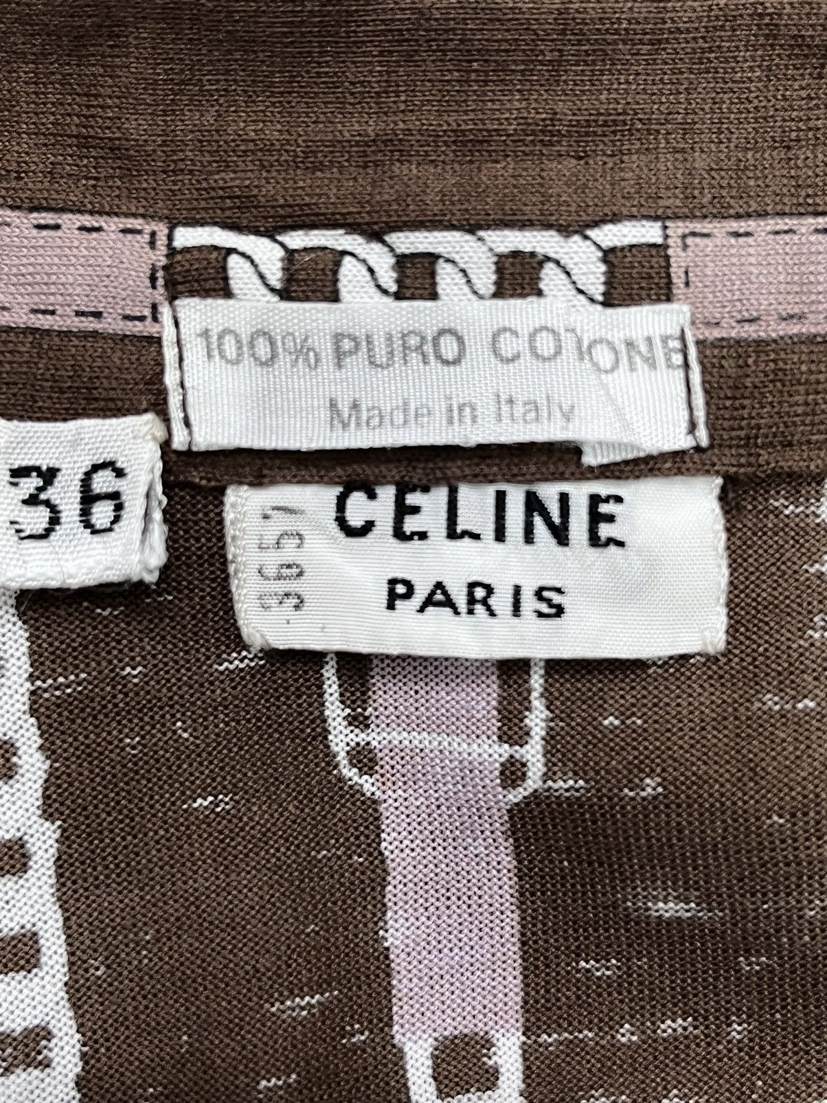 Celine RARE🔥VINTAGE CELINE PARIS Monogram Baroque Chain Design Size US XXS / EU 40 - 5 Thumbnail
