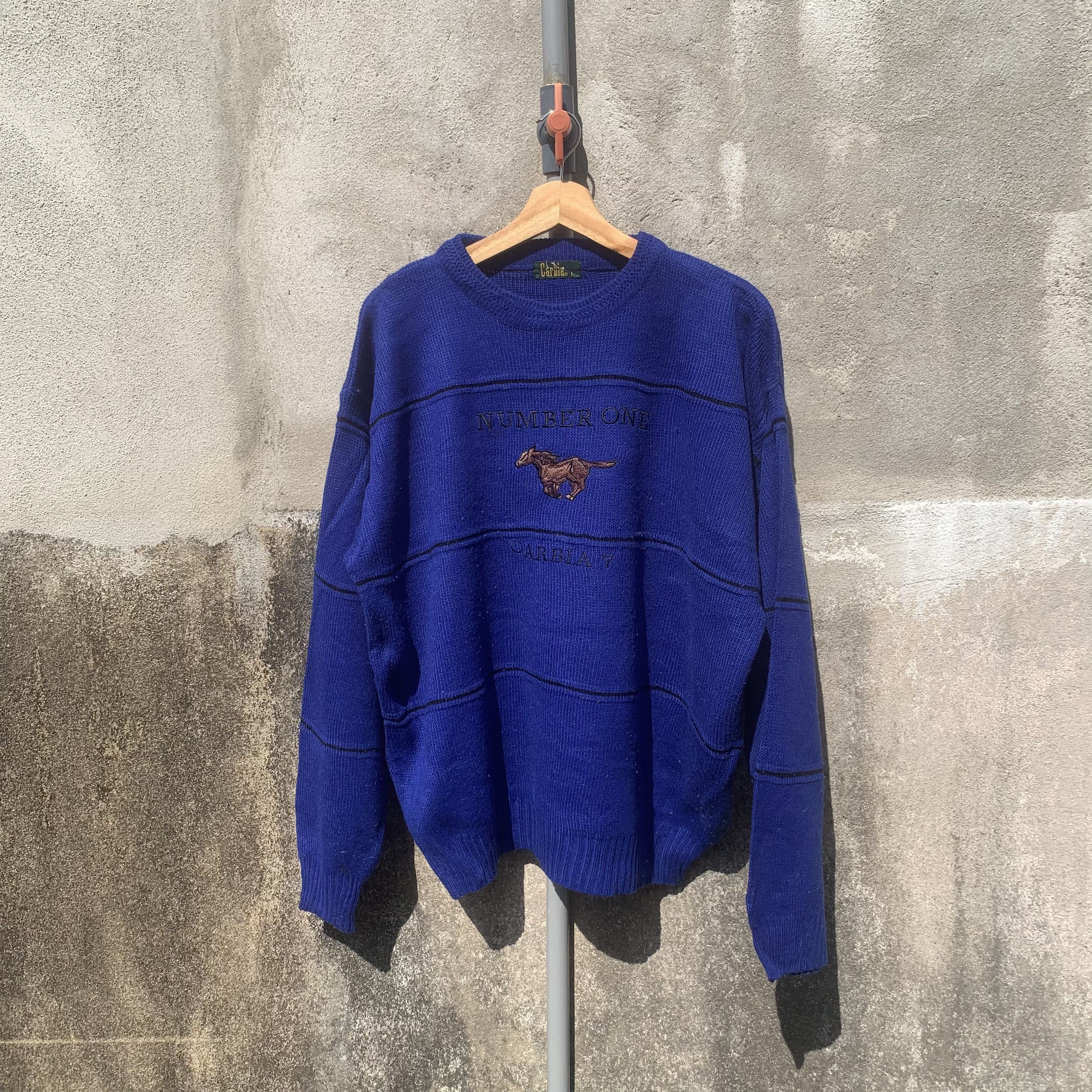 Vintage 💥 STEALS 💥 Vintage Carbia Honey Comb Knit Jumper Sweater Size US L / EU 52-54 / 3 - 1 Thumbnail