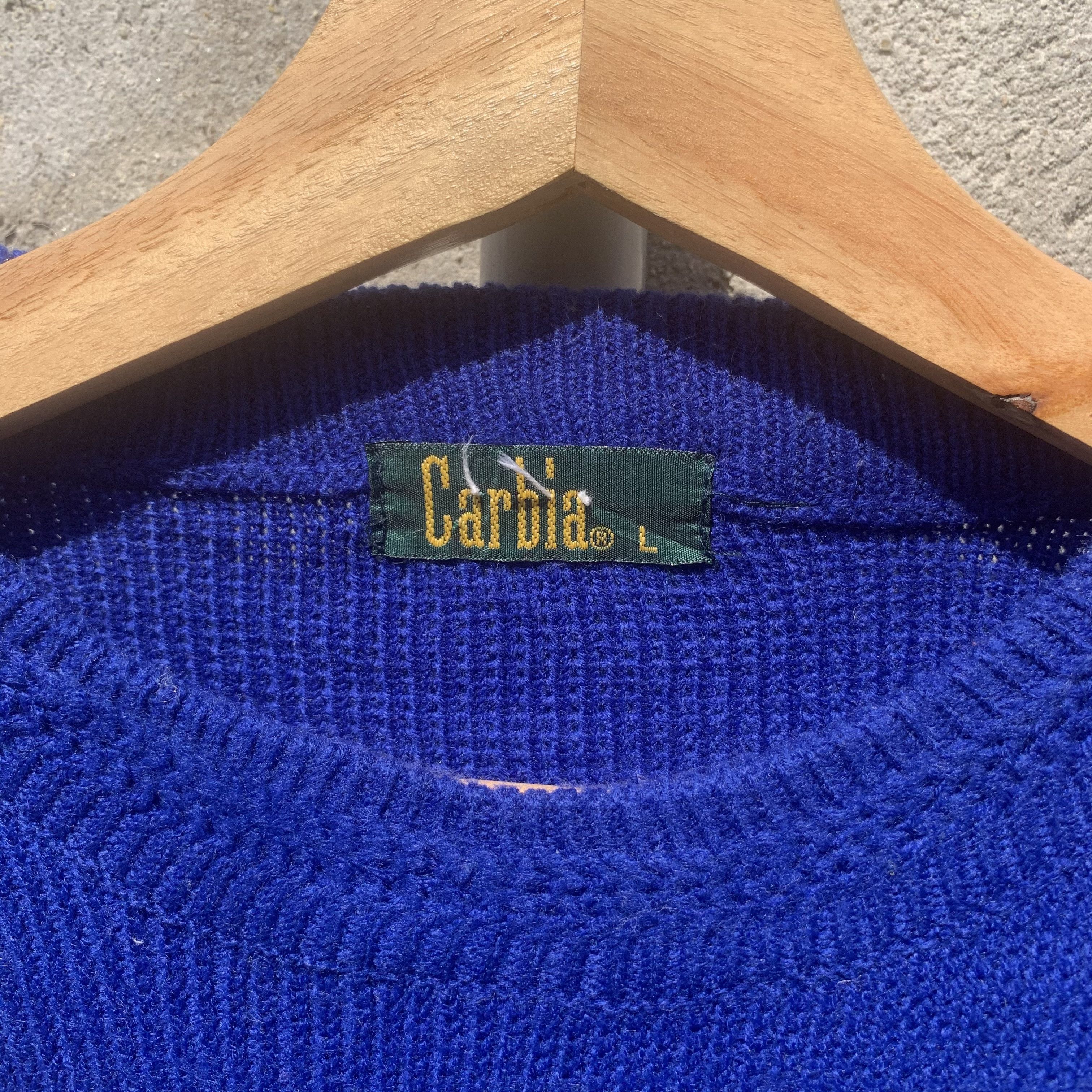 Vintage 💥 STEALS 💥 Vintage Carbia Honey Comb Knit Jumper Sweater Size US L / EU 52-54 / 3 - 6 Thumbnail