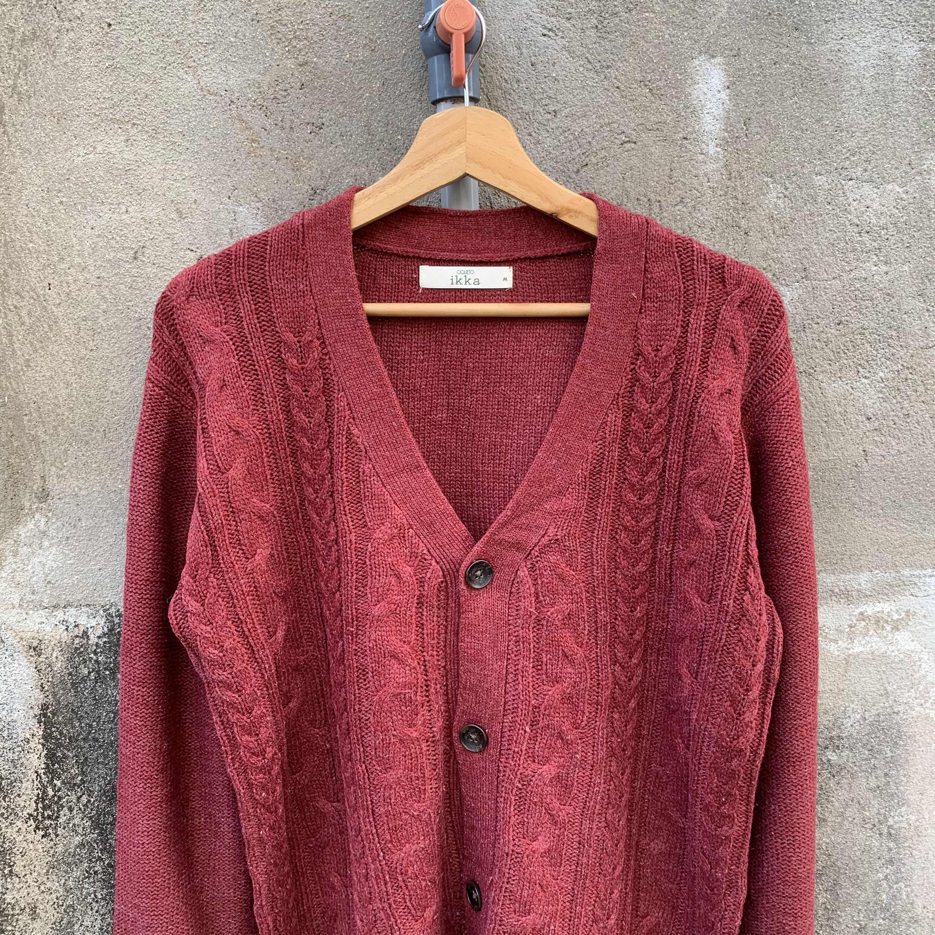 Aran Isles Knitwear SEND OFFER🍁Ikka Cable Knit Tocang PatternedCardigan Sweater Size US M / EU 48-50 / 2 - 2 Thumbnail