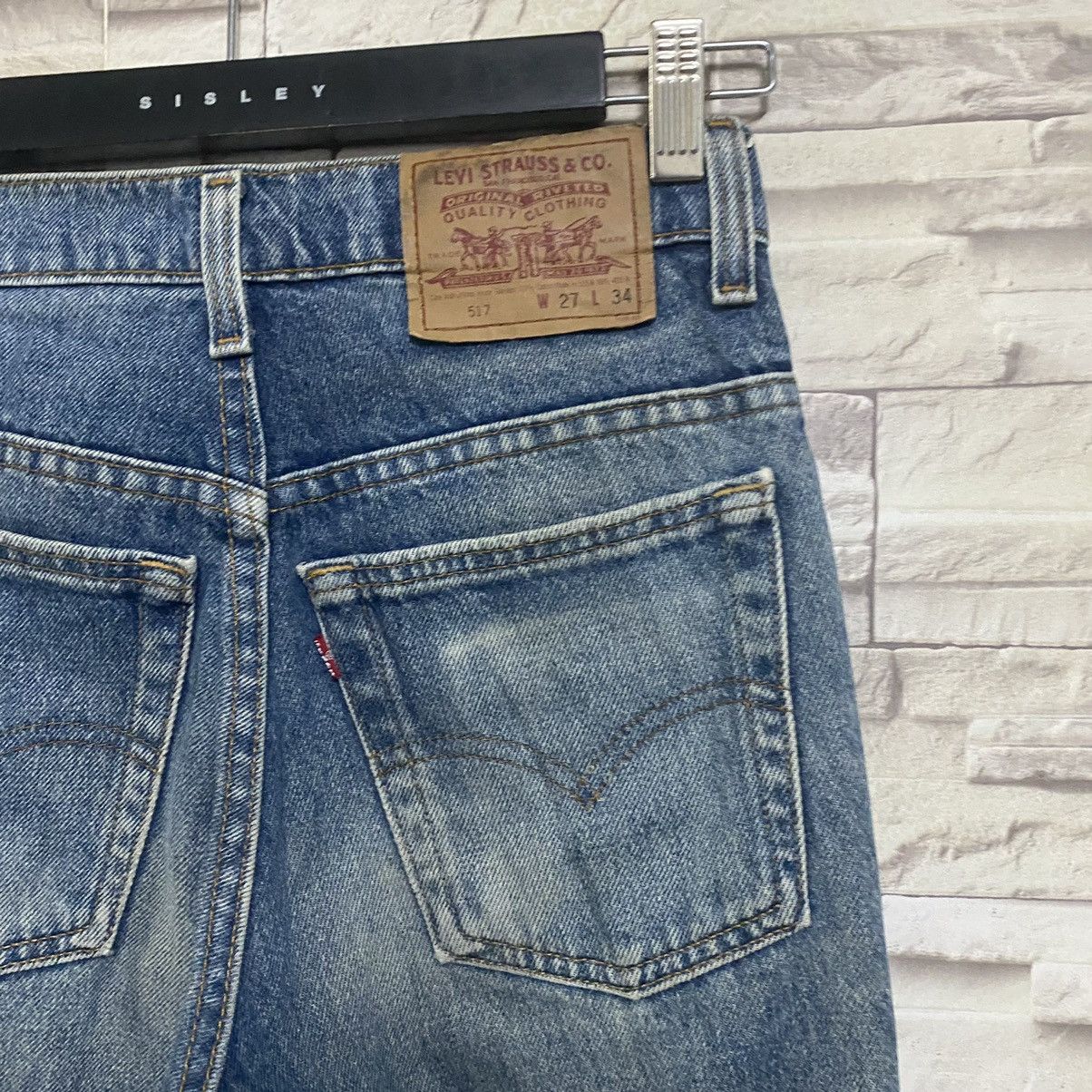 Levi's Vintage 80s Levis 517 Flare Jeans 26x33 Hedi Slimane Size US 26 / EU 42 - 12 Thumbnail