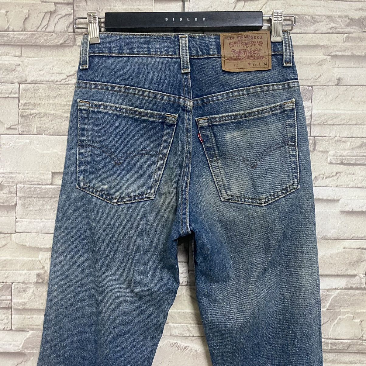 Levi's Vintage 80s Levis 517 Flare Jeans 26x33 Hedi Slimane Size US 26 / EU 42 - 9 Thumbnail