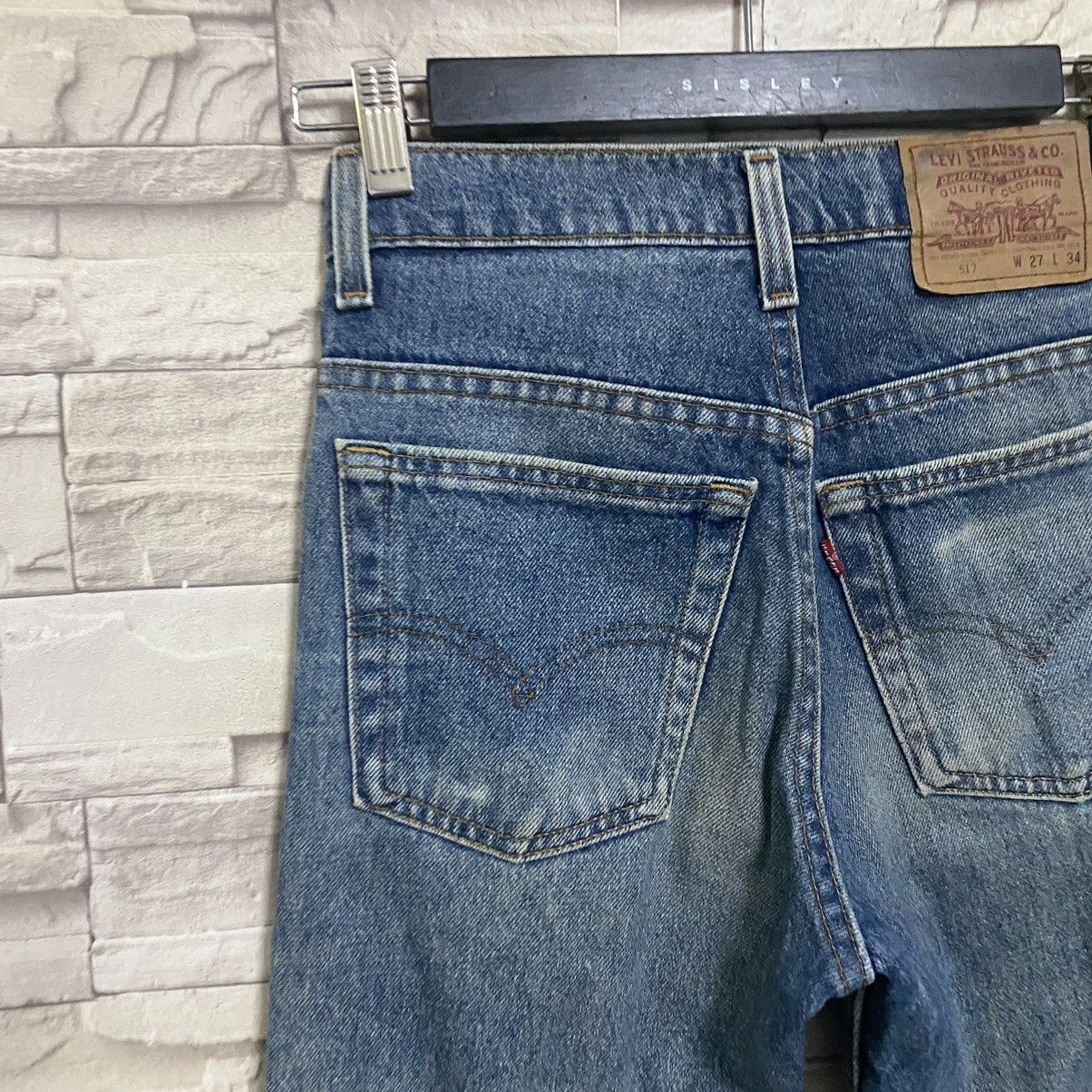 Levi's Vintage 80s Levis 517 Flare Jeans 26x33 Hedi Slimane Size US 26 / EU 42 - 11 Thumbnail