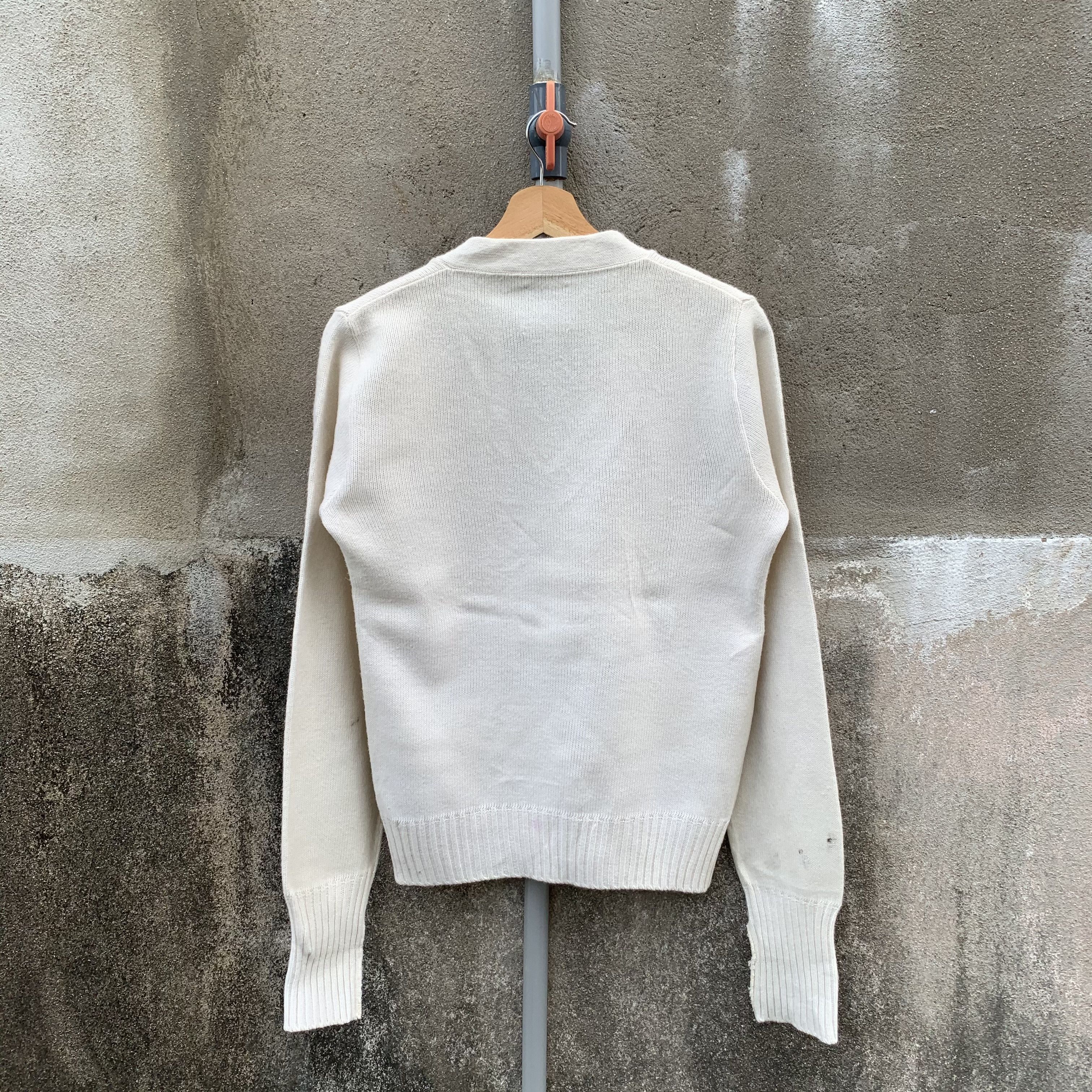 Aran Isles Knitwear STEALS 💥 Vintage Cheerleader Knit V Neck VERY RARE Sweater Size US S / EU 44-46 / 1 - 7 Thumbnail