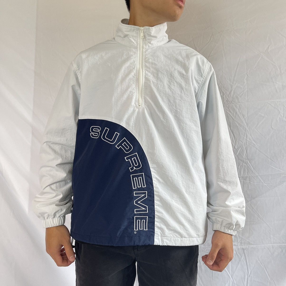 メンズSupreme corner arc half zip pullover