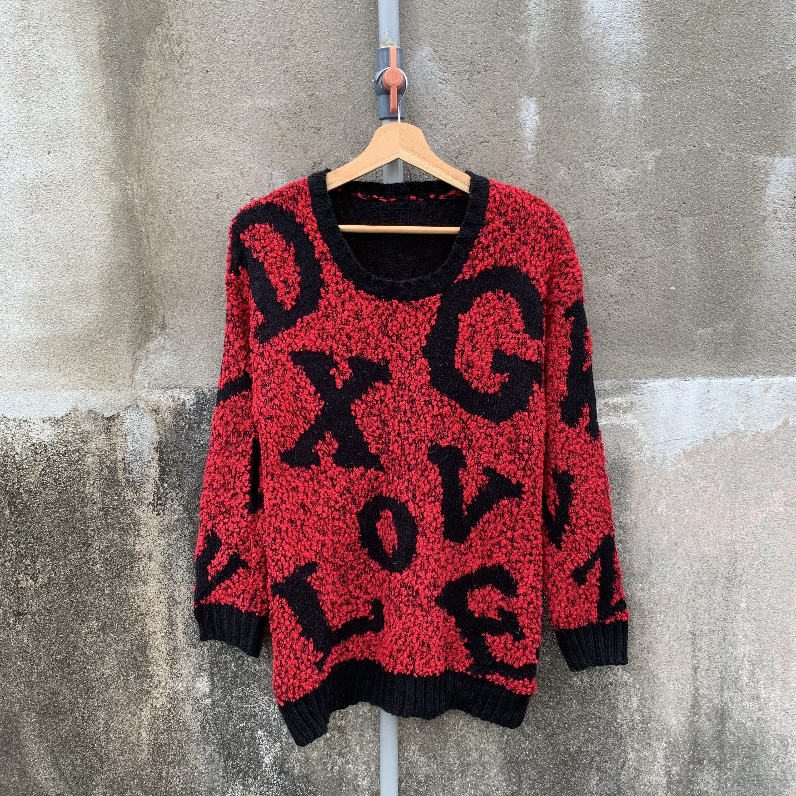 image of Coloured Cable Knit Sweater x Loveless Steals Lovers Waffle Brioche Knit Pullover Sweater in Black 