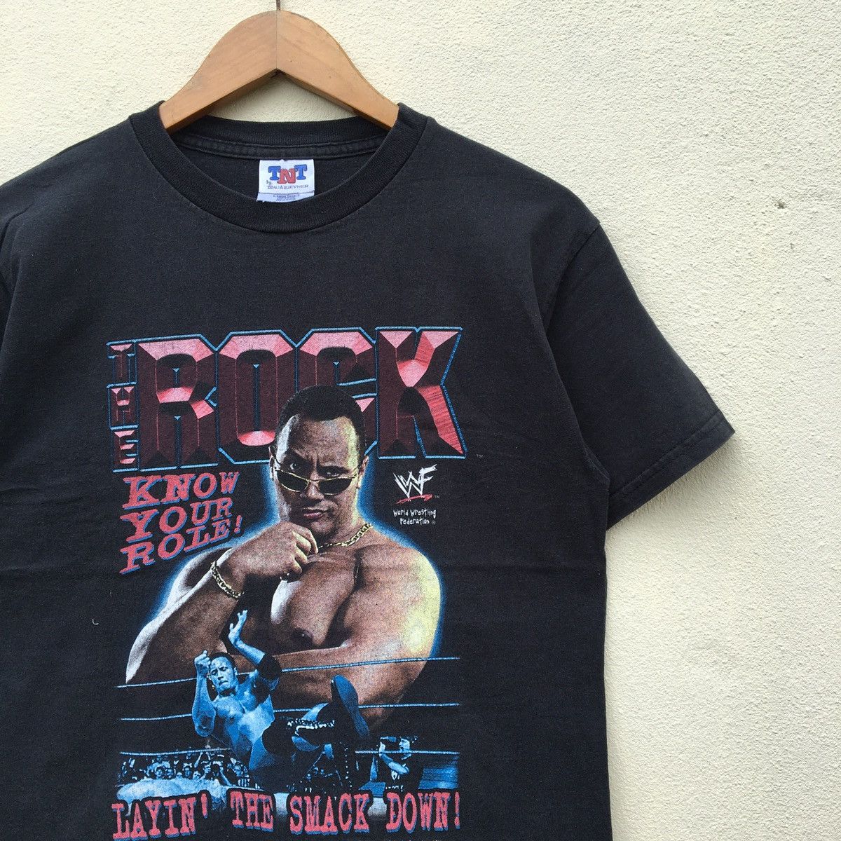 Vintage × WWE × WWF Vintage THE ROCK WWF WRESTLING T-shirt Size US S / EU 44-46 / 1 - 3 Thumbnail