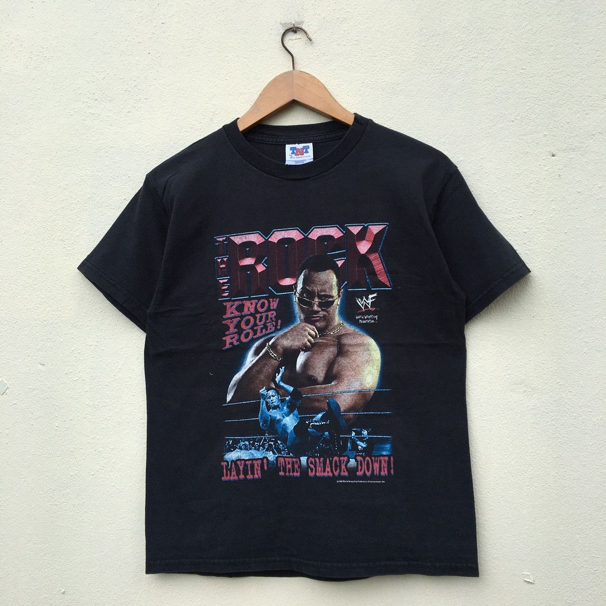 Vintage × WWE × WWF Vintage THE ROCK WWF WRESTLING T-shirt Size US S / EU 44-46 / 1 - 1 Thumbnail