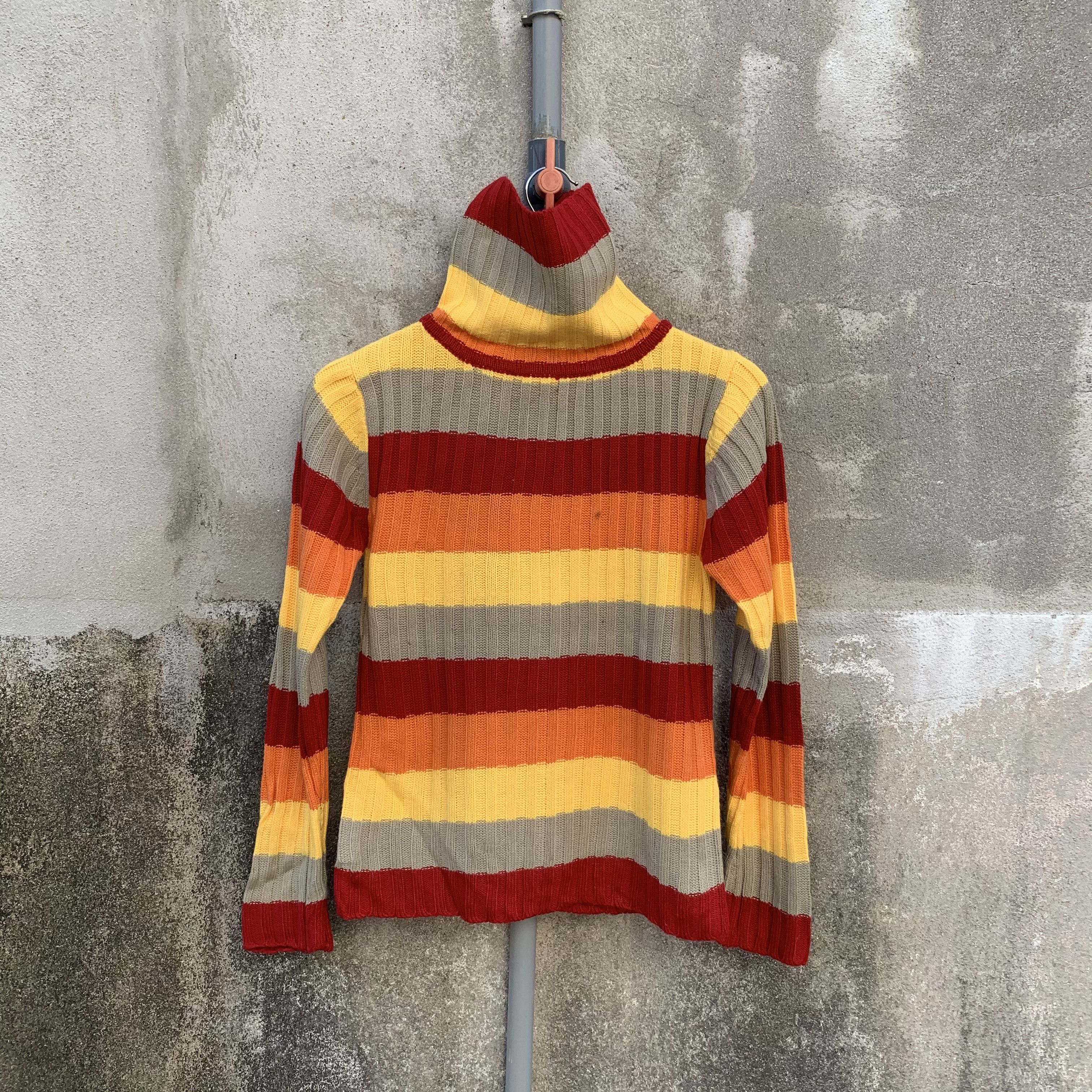 Aran Isles Knitwear Livre Claire Striped Knit Turtleneck Cropped Jumper Sweater Size US XXS / EU 40 - 10 Thumbnail