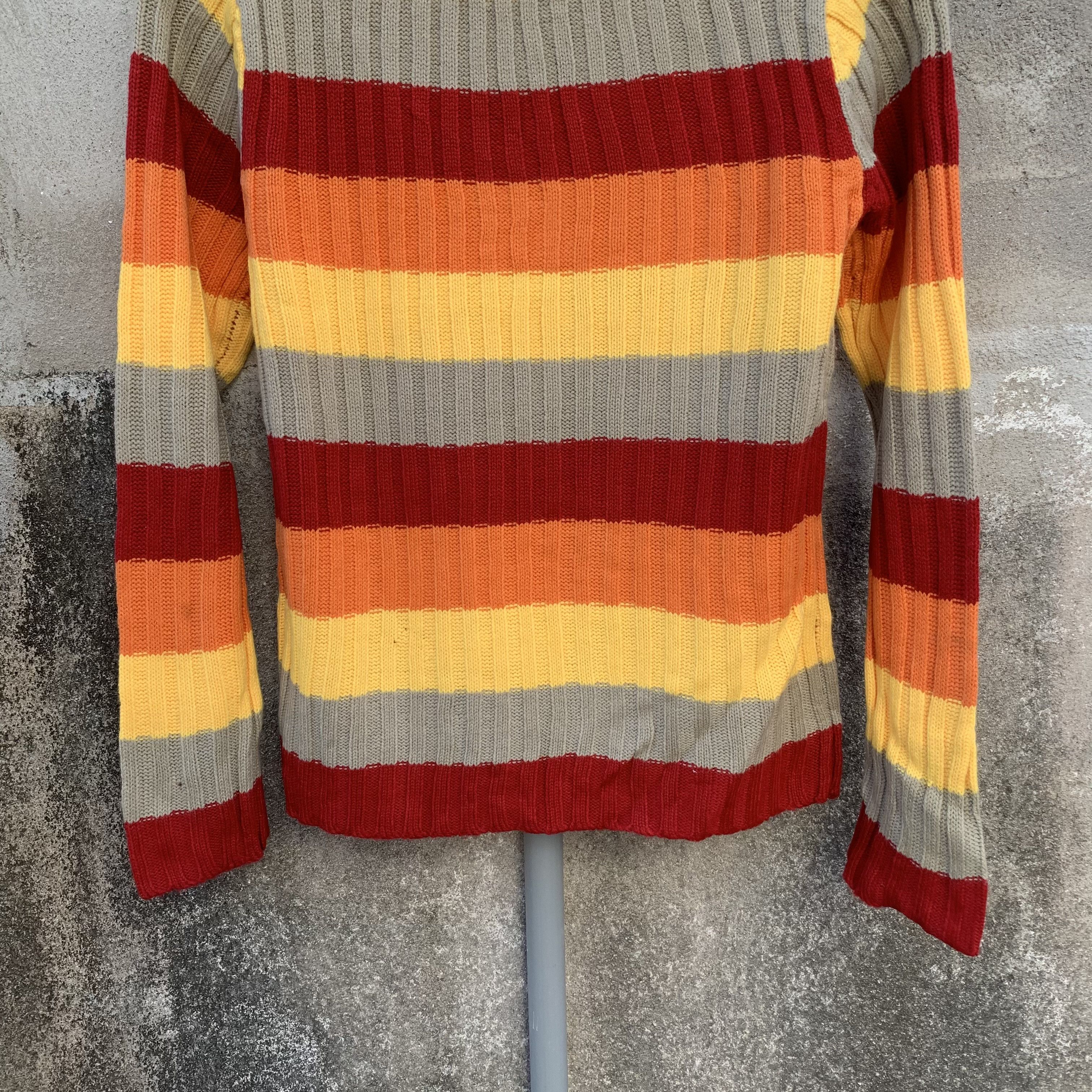 Aran Isles Knitwear Livre Claire Striped Knit Turtleneck Cropped Jumper Sweater Size US XXS / EU 40 - 3 Thumbnail