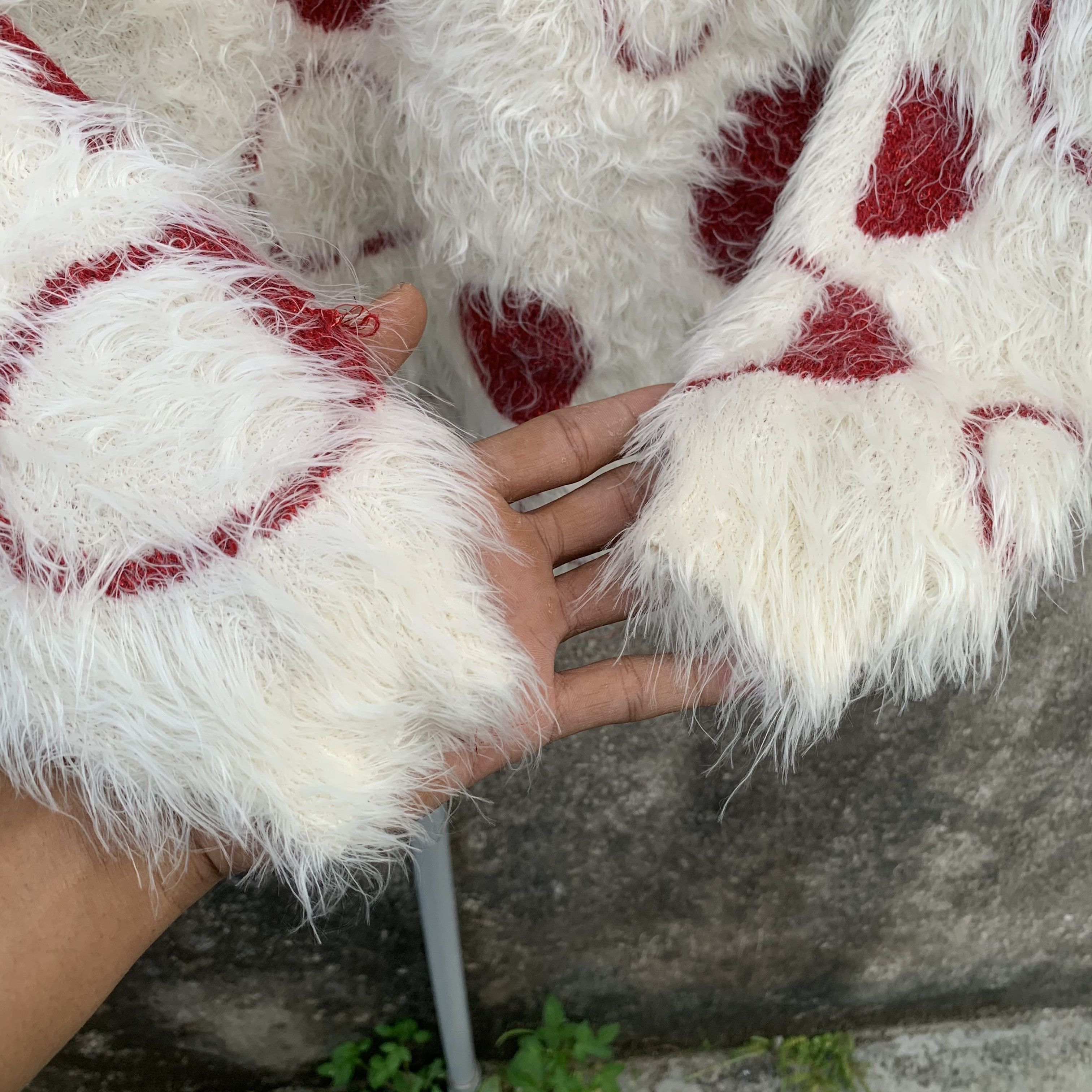 Aran Isles Knitwear Mohair Fur Japanese Vintage Sweater Jumper Pullover Sweater Size US XXS / EU 40 - 3 Thumbnail