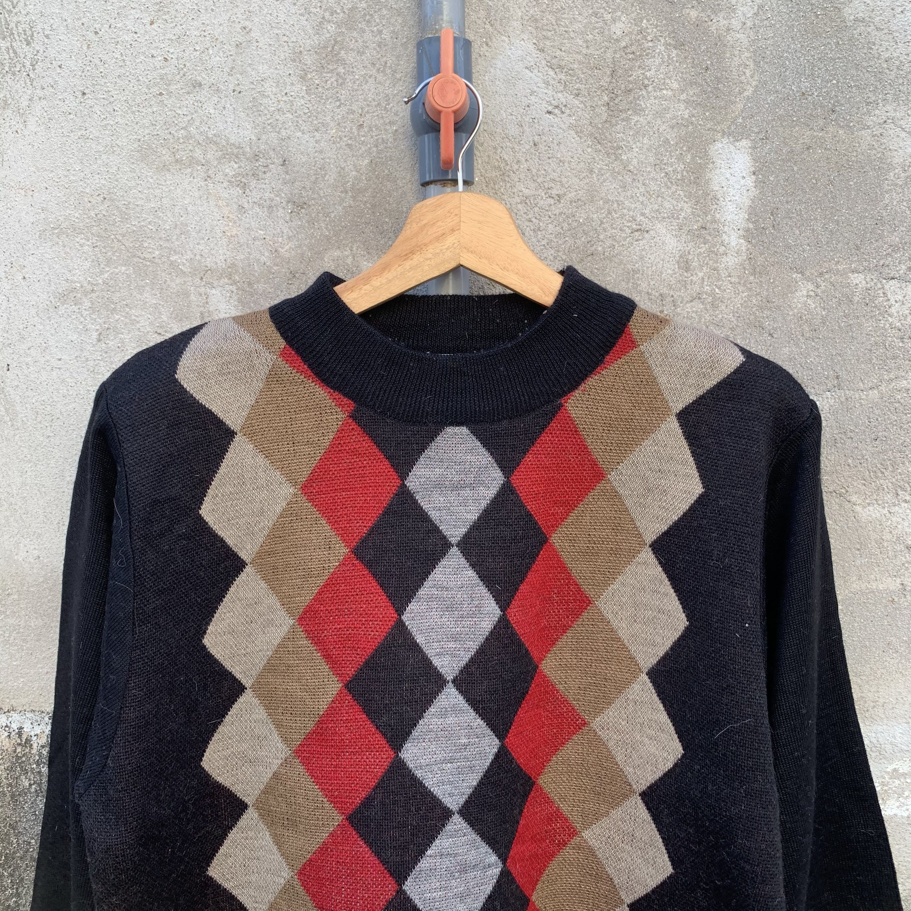 Aran Isles Knitwear FINANCIER Diamond Pattern Knit Jumper Sweater Size US M / EU 48-50 / 2 - 2 Thumbnail