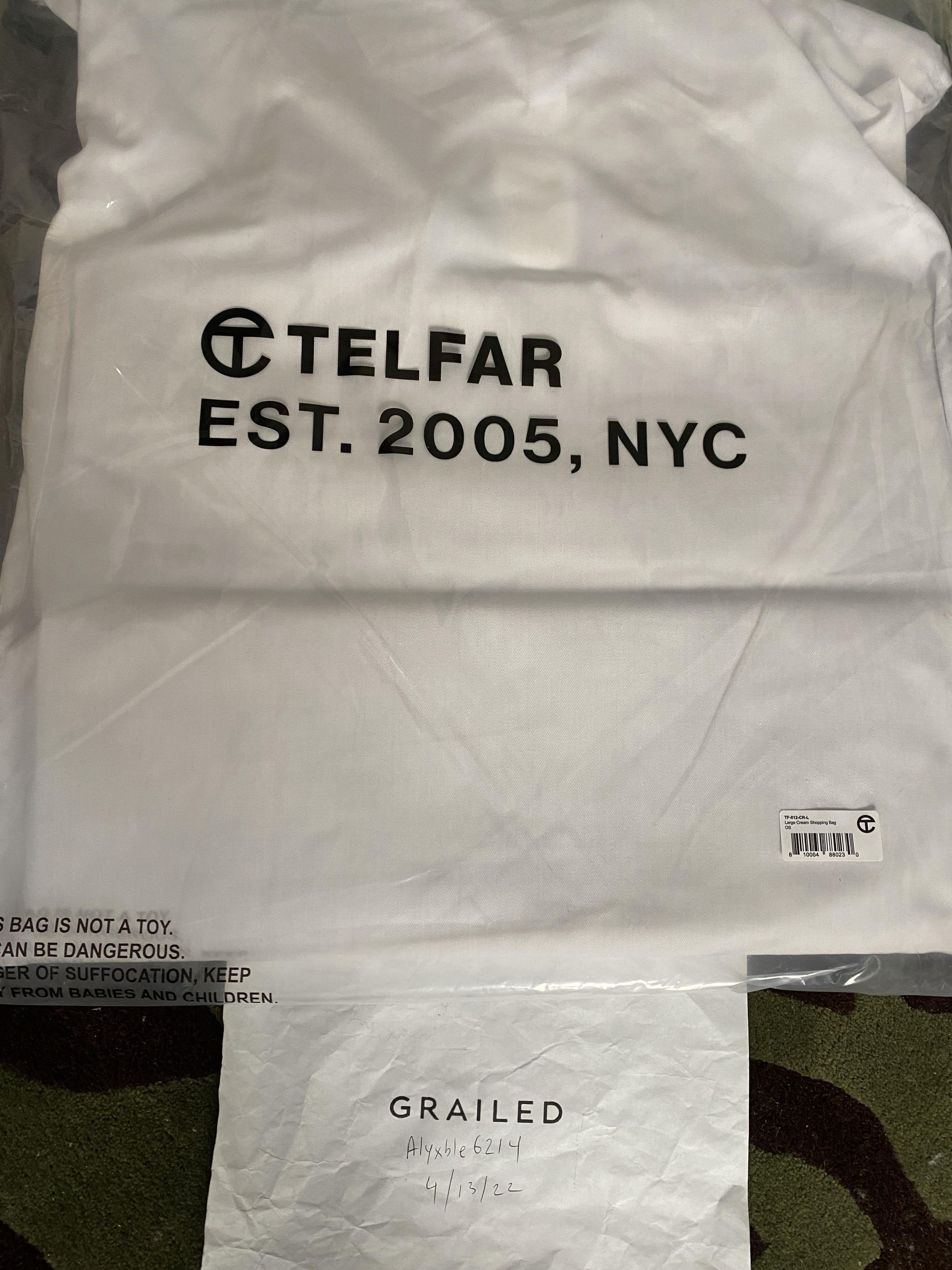Telfar telfar cream large shopping bag tote vacation Size ONE SIZE - 4 Thumbnail