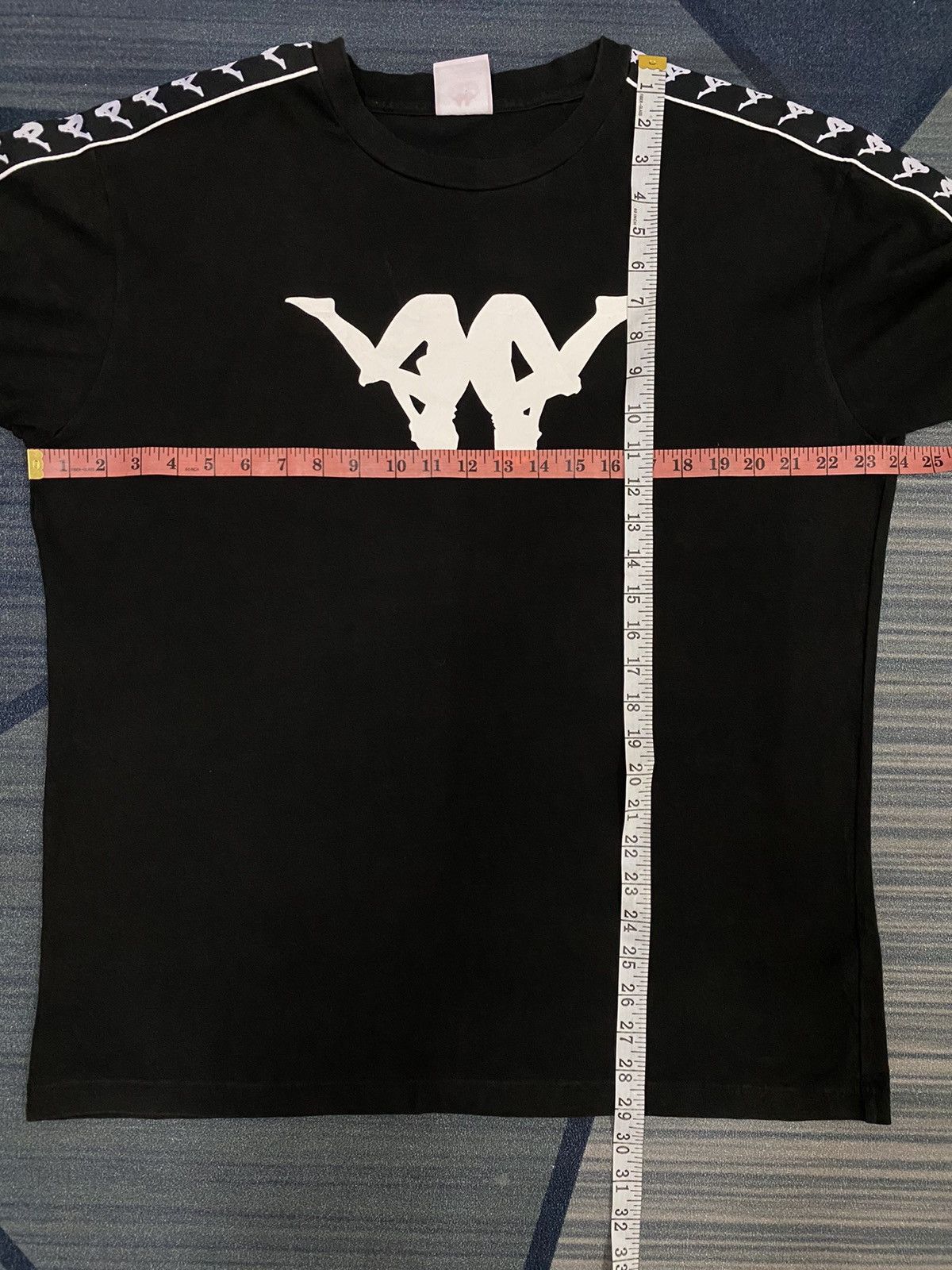 KAPPA UPSIDE DOWN BIG LOGO SIDETAPE TEE T-SHIRT