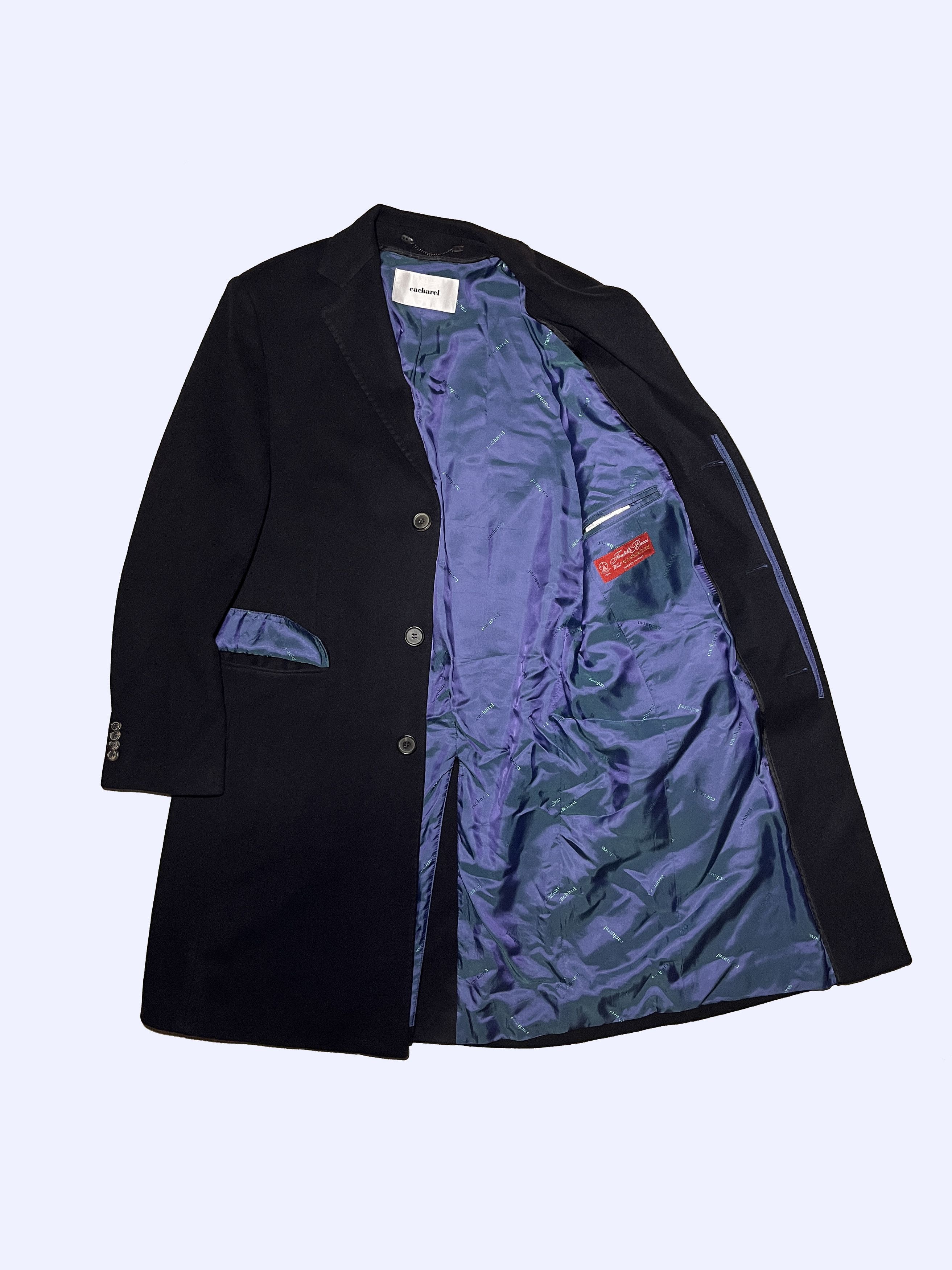 Cacharel CACHAREL Cashmere+Wool Navy Blue Stunning Overcoat Size US L / EU 52-54 / 3 - 11 Thumbnail