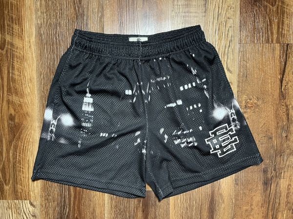 Eric Emanuel Eric Emanuel EE New York City Skyline Basic Black Shorts ...