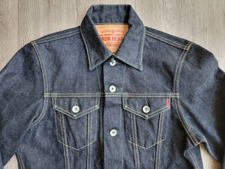 Iron Heart IRON HEART 14oz Selvedge Denim Modified Type III Jacket ...