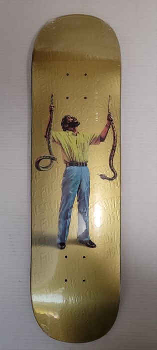 Fucking Awesome SNAKE MAN SKATEBOARD DECK GOLD FA HOCKEY SUPREME