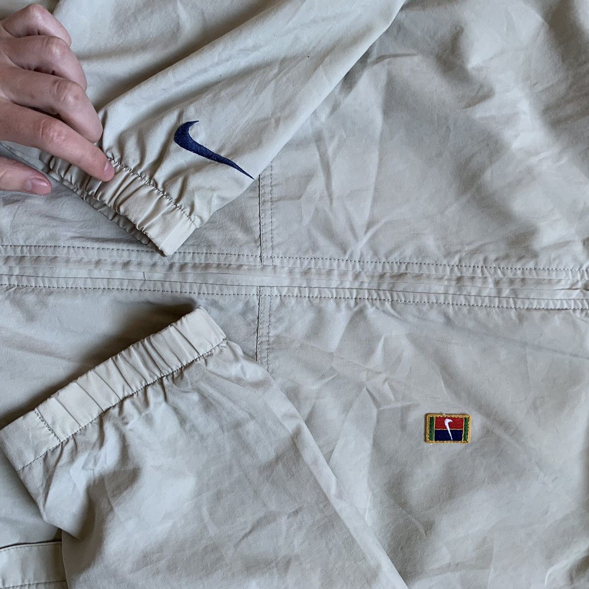 Nike × Vintage 90s Vintage Nike Court tennis Jacket Size US XL / EU 56 / 4 - 4 Thumbnail