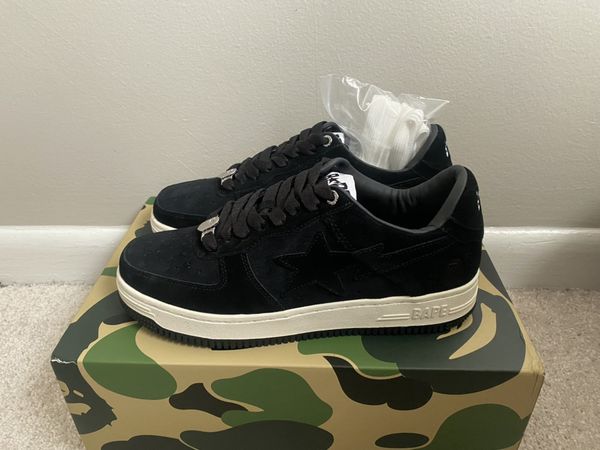 A Bathing Ape Bape Sta Black Suede