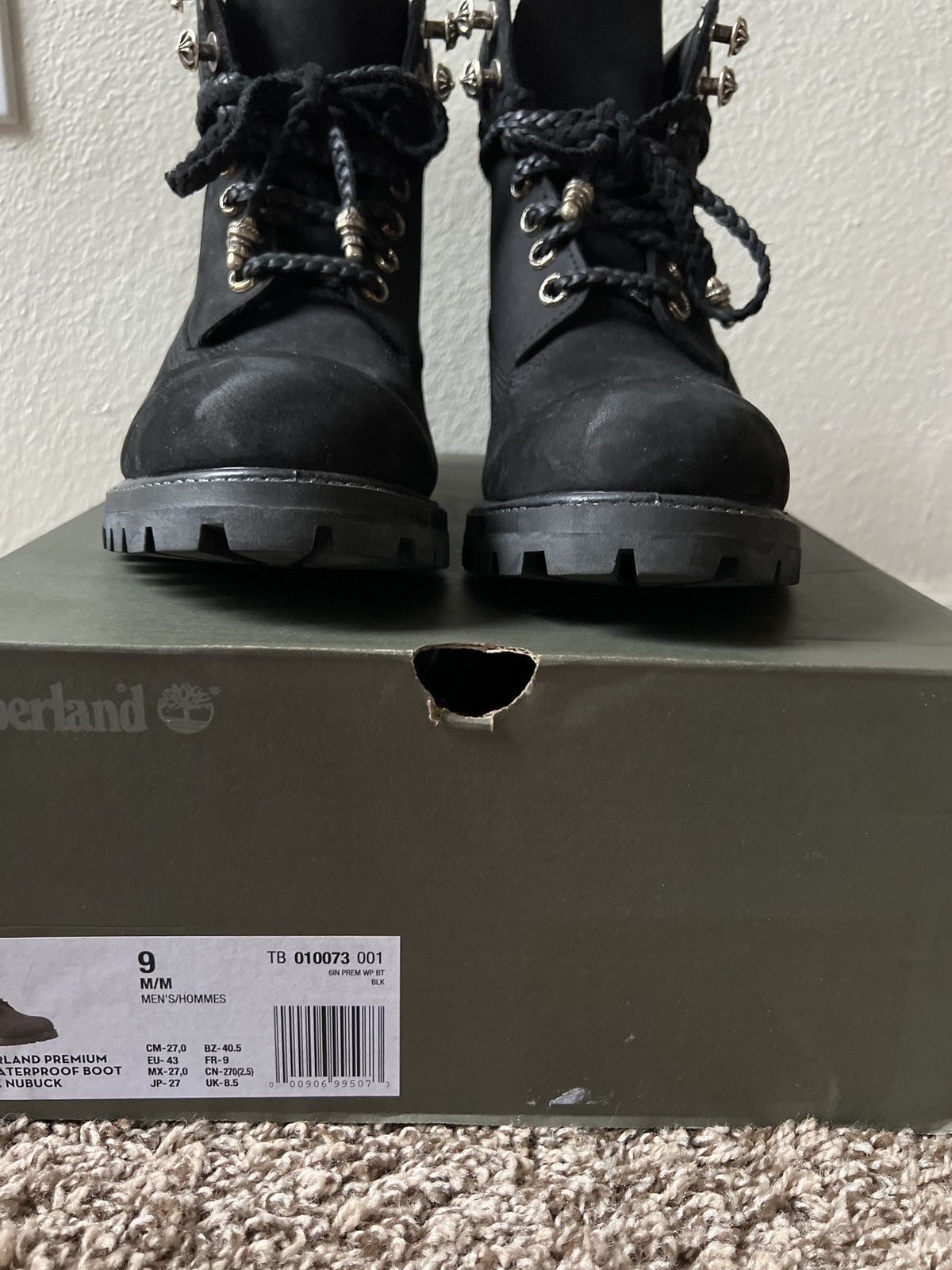 Chrome Hearts Chrome Hearts Black Timberland Boots Size US 9 / EU 42 - 13 Thumbnail