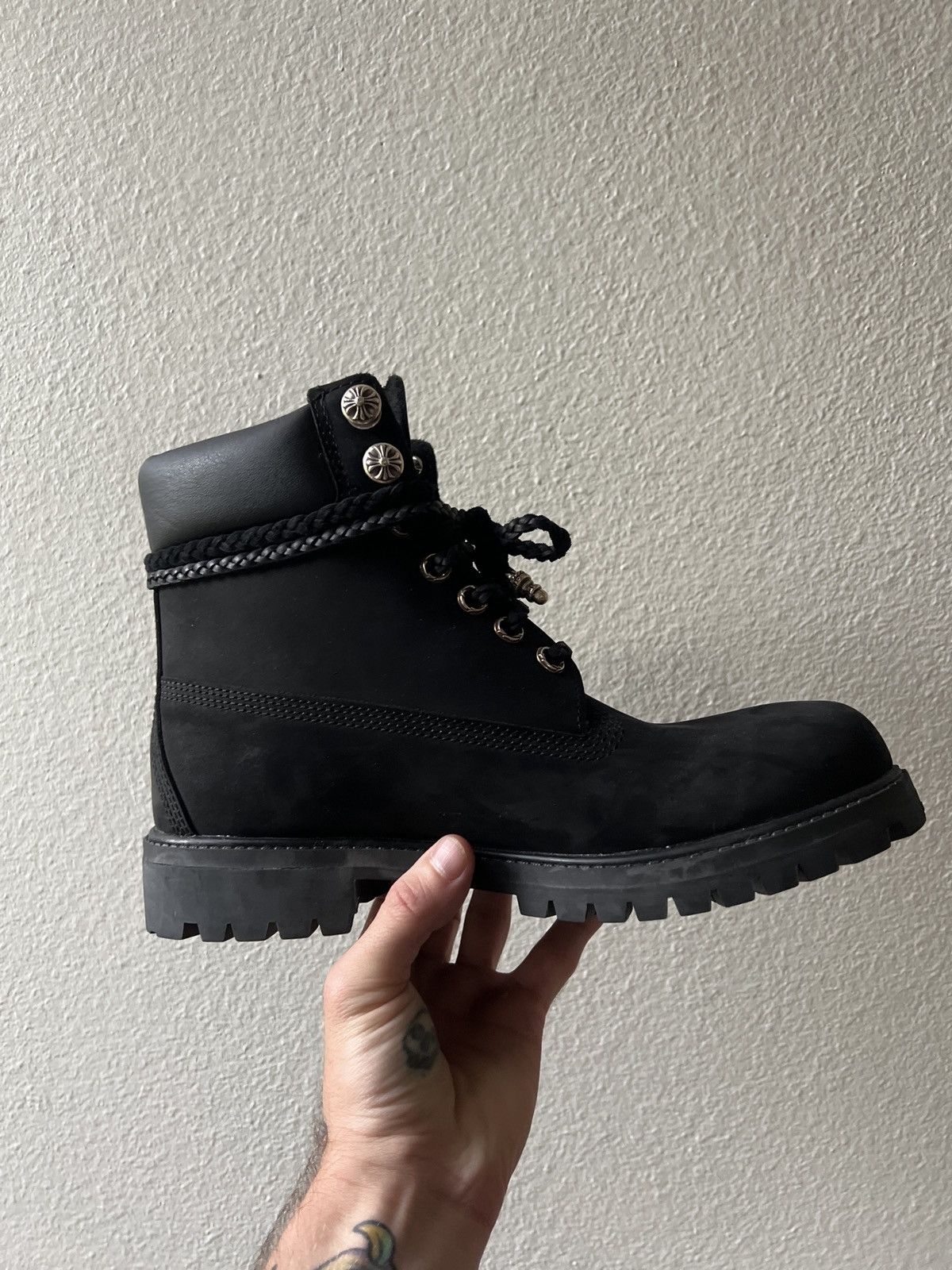 Chrome Hearts Chrome Hearts Black Timberland Boots Size US 9 / EU 42 - 9 Thumbnail