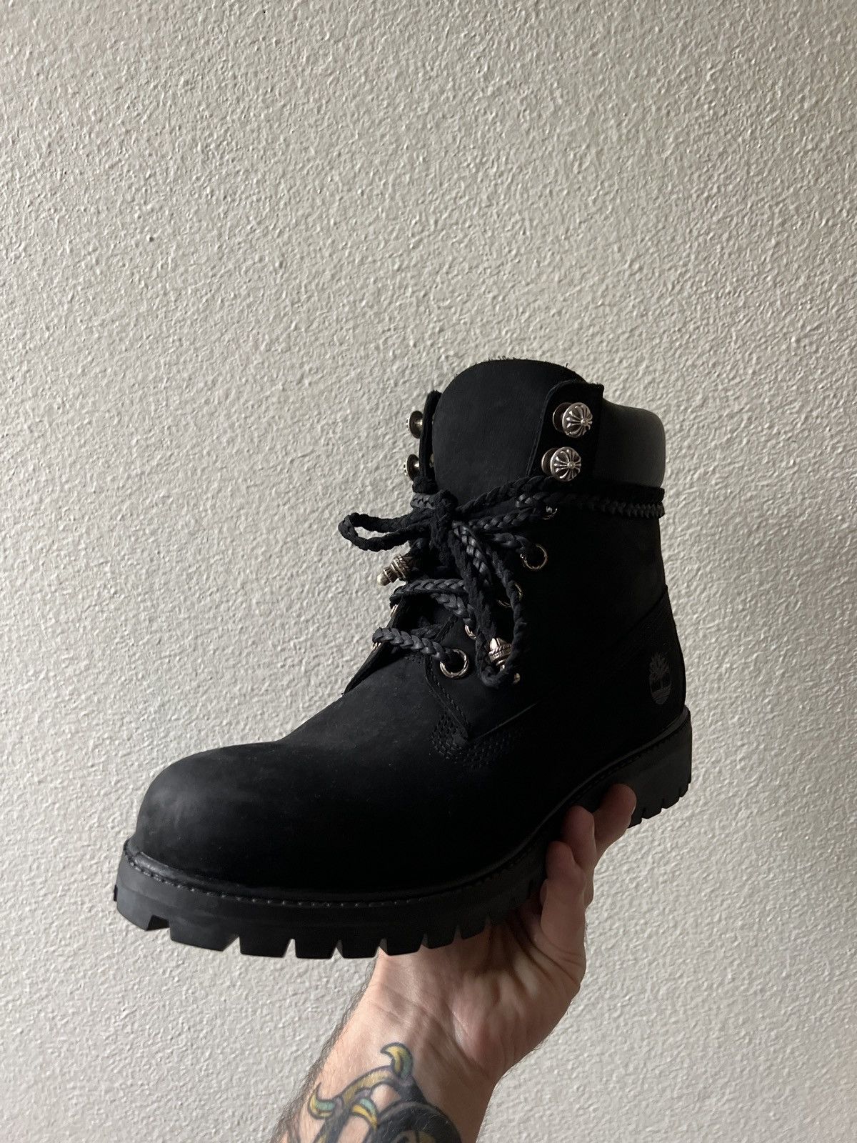 Chrome Hearts Chrome Hearts Black Timberland Boots Size US 9 / EU 42 - 10 Thumbnail