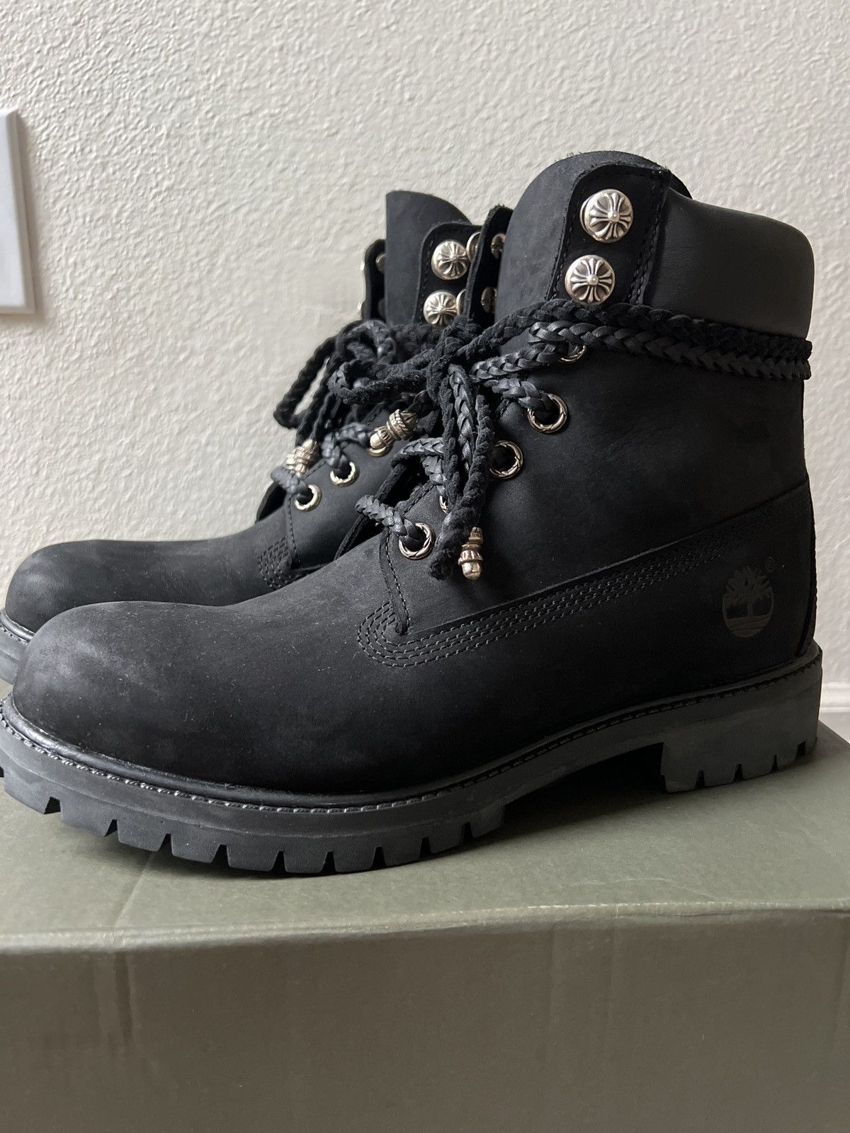 Chrome Hearts Chrome Hearts Black Timberland Boots Size US 9 / EU 42 - 1 Thumbnail