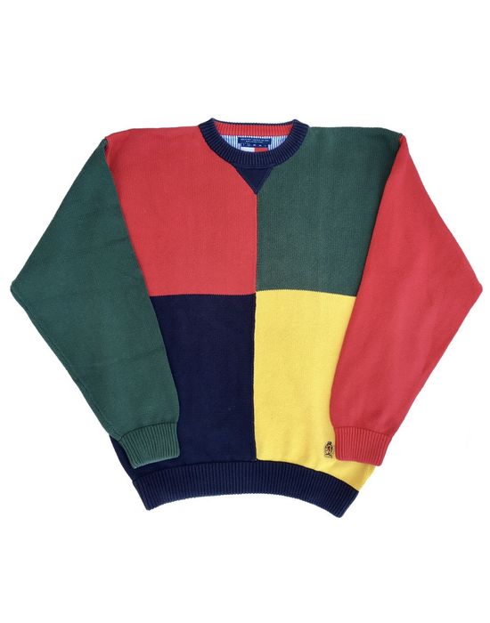 Vintage Vintage Tommy Hilfiger 90s colorblock knit sweater golf