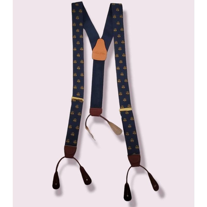 Brooks Brothers BROOKS BROTHERS Navy Gold GOLDEN FLEECE® SUSPENDERS
