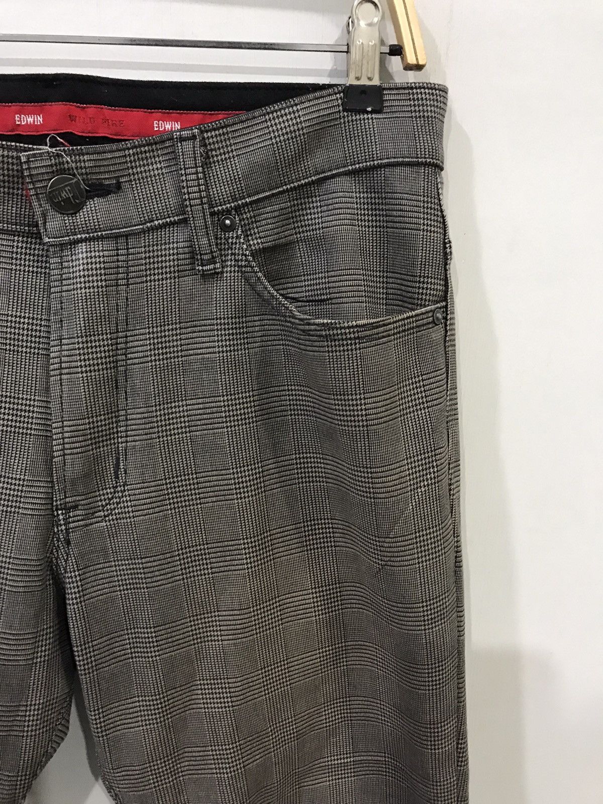 Edwin × Vintage Edwin Wild Fire Series Stretchable Plaid Skinny Japan Pant Size US 33 - 2 Thumbnail