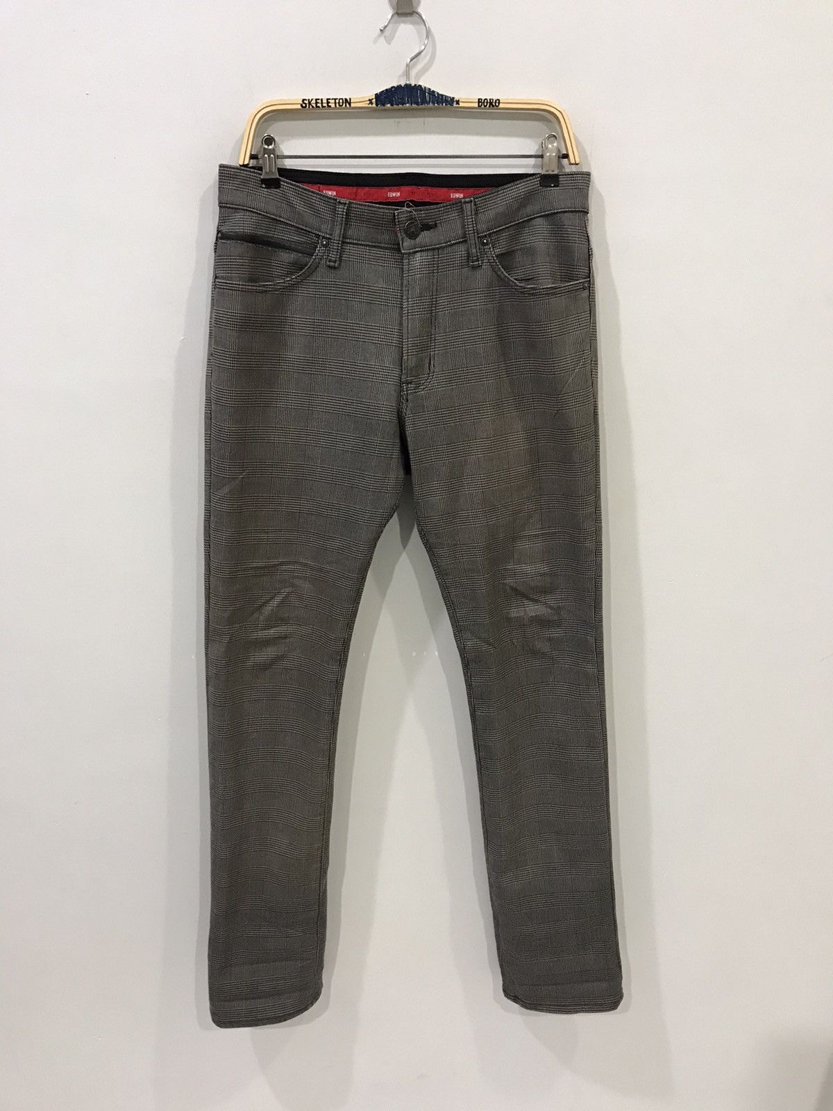 Edwin × Vintage Edwin Wild Fire Series Stretchable Plaid Skinny Japan Pant Size US 33 - 1 Thumbnail