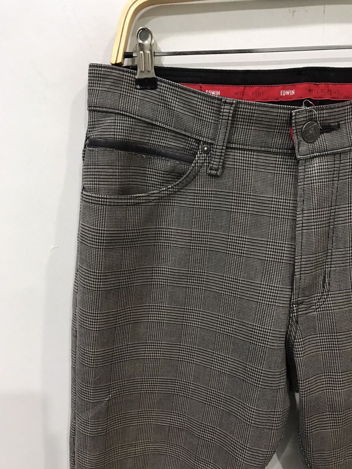 Edwin × Vintage Edwin Wild Fire Series Stretchable Plaid Skinny Japan Pant Size US 33 - 3 Thumbnail