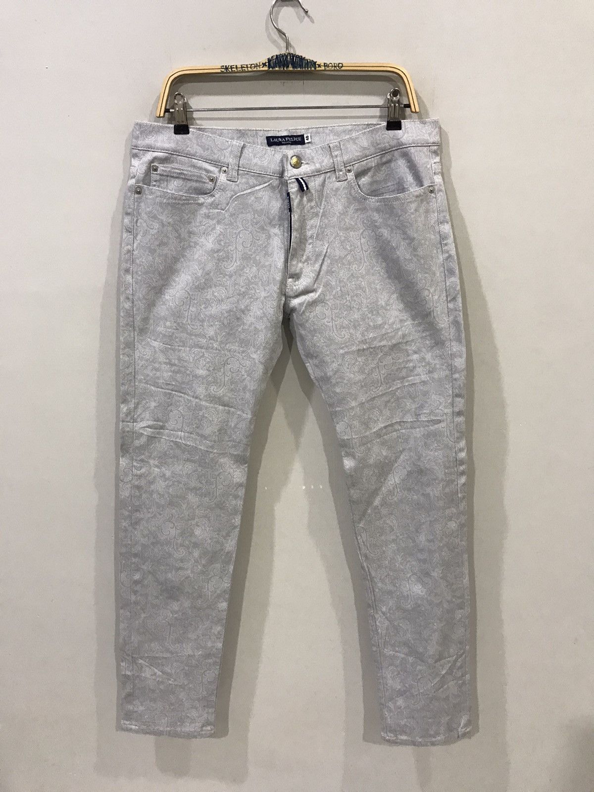 Designer × Japanese Brand LAURA FELICE Paisley Full Print Stretchable Skinny Pant Size US 34 / EU 50 - 1 Thumbnail