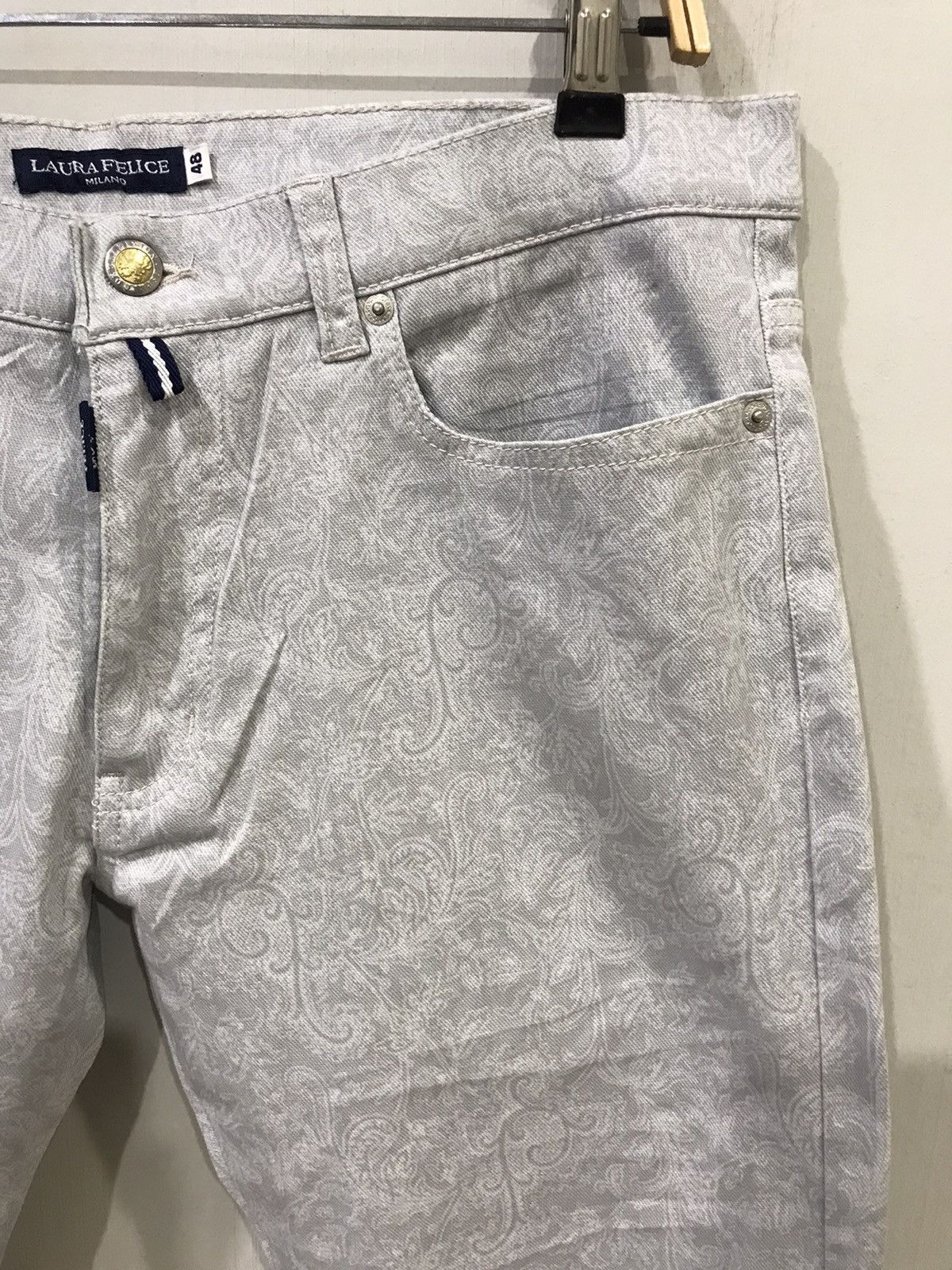 Designer × Japanese Brand LAURA FELICE Paisley Full Print Stretchable Skinny Pant Size US 34 / EU 50 - 3 Thumbnail