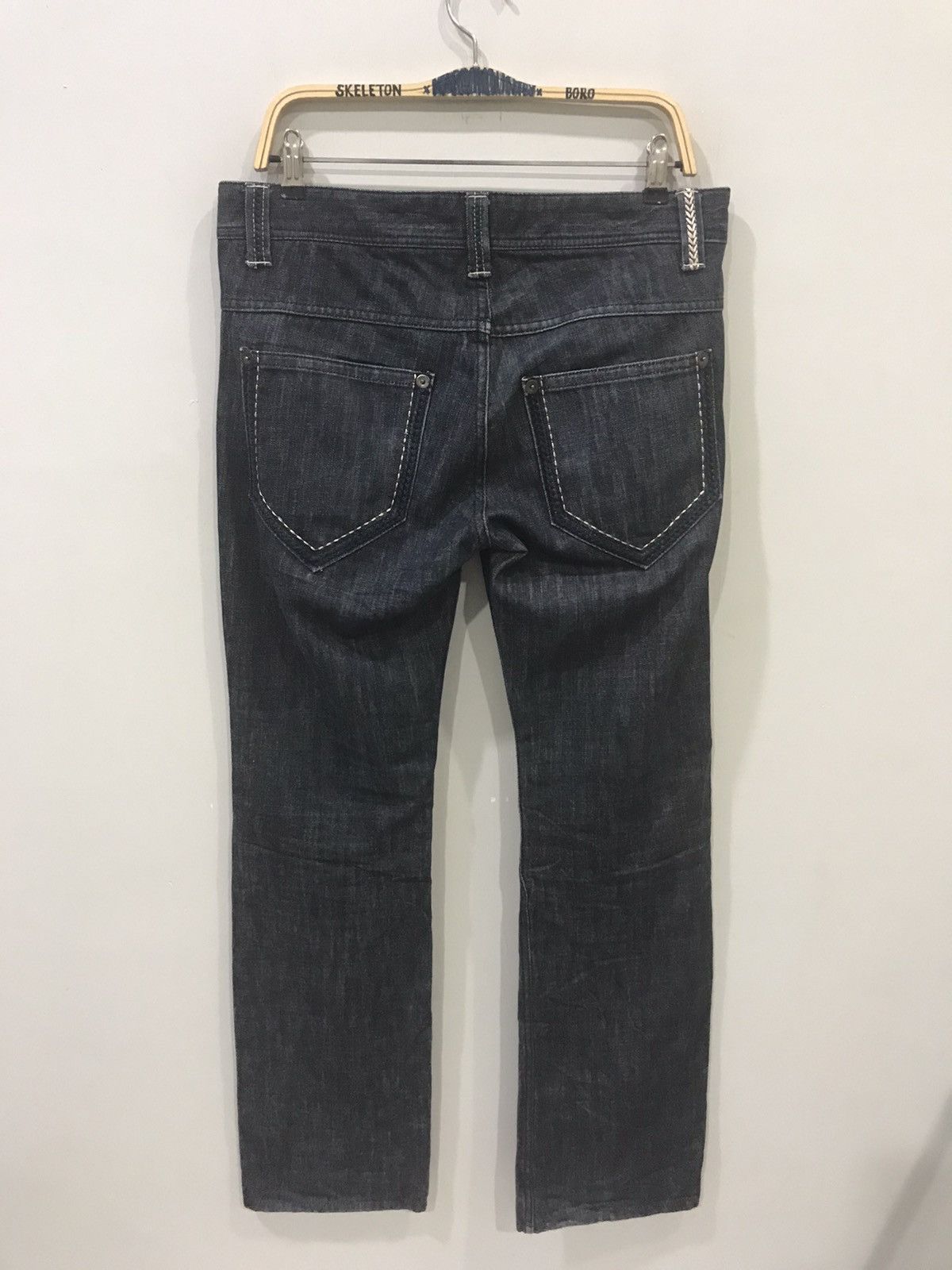 Designer PIN BALL Japan Ultra Rare Raw Stitches Denim Size US 34 / EU 50 - 7 Thumbnail